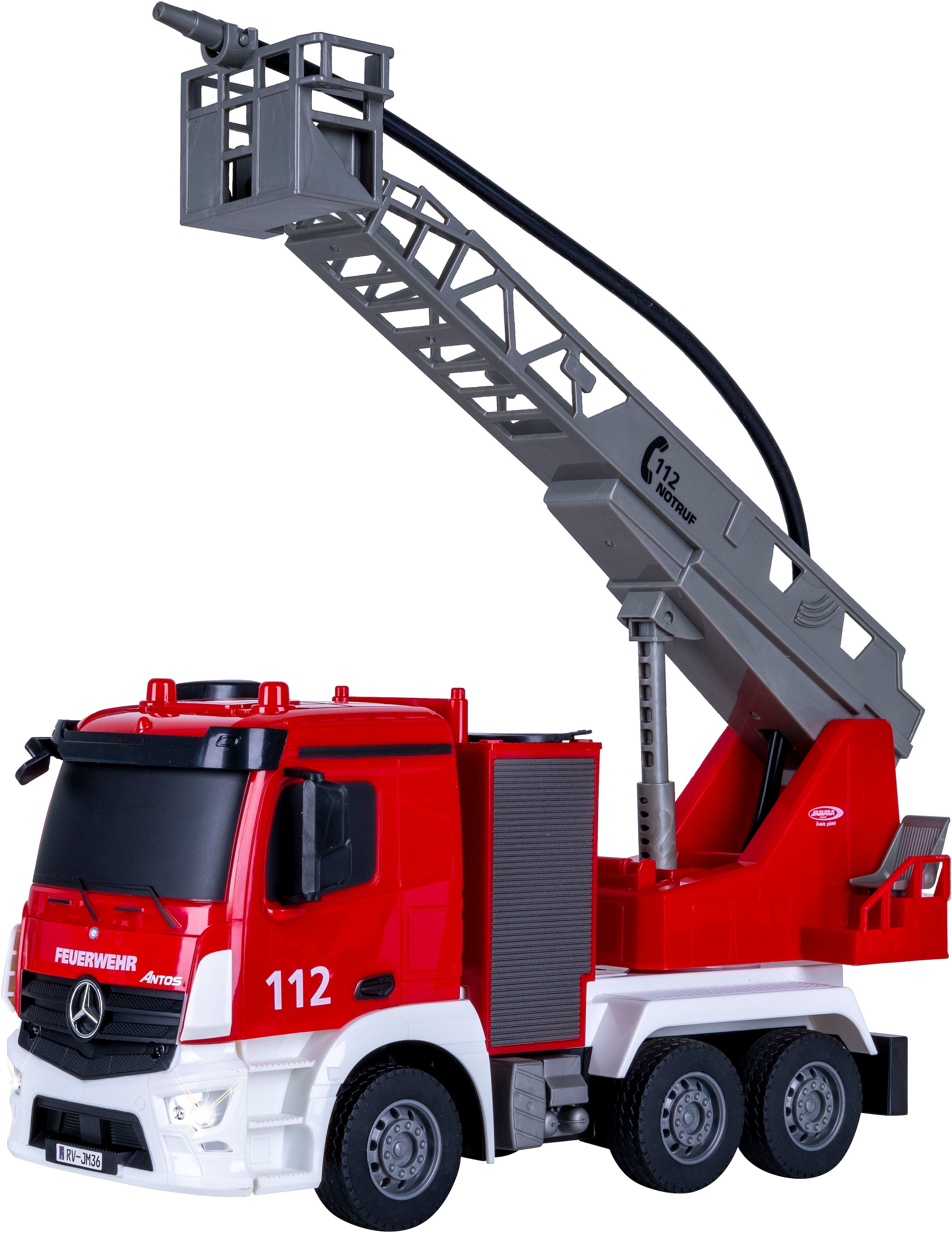 Jamara RC-LKW »Feuerwehr Drehleiter Mercedes -Benz Antos 2,4GHz«, mit Spritzfunktion; LED-Licht; Maßstab 1:26