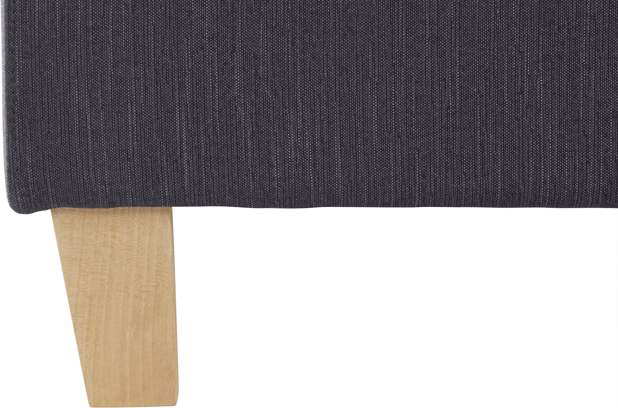 OTTO products Polsterbett »Heddi«, in 5 Breiten: von 90cm-200cm, Biese am Kopfteil, Strukturstoff