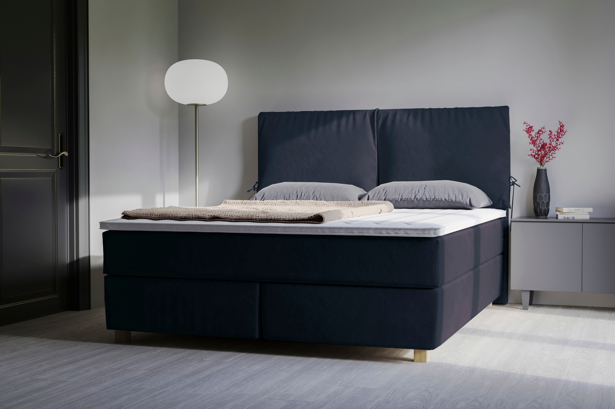 Home affaire Boxspringbett »Nele«, inkl. Topper im schlichtem Design günstig online kaufen
