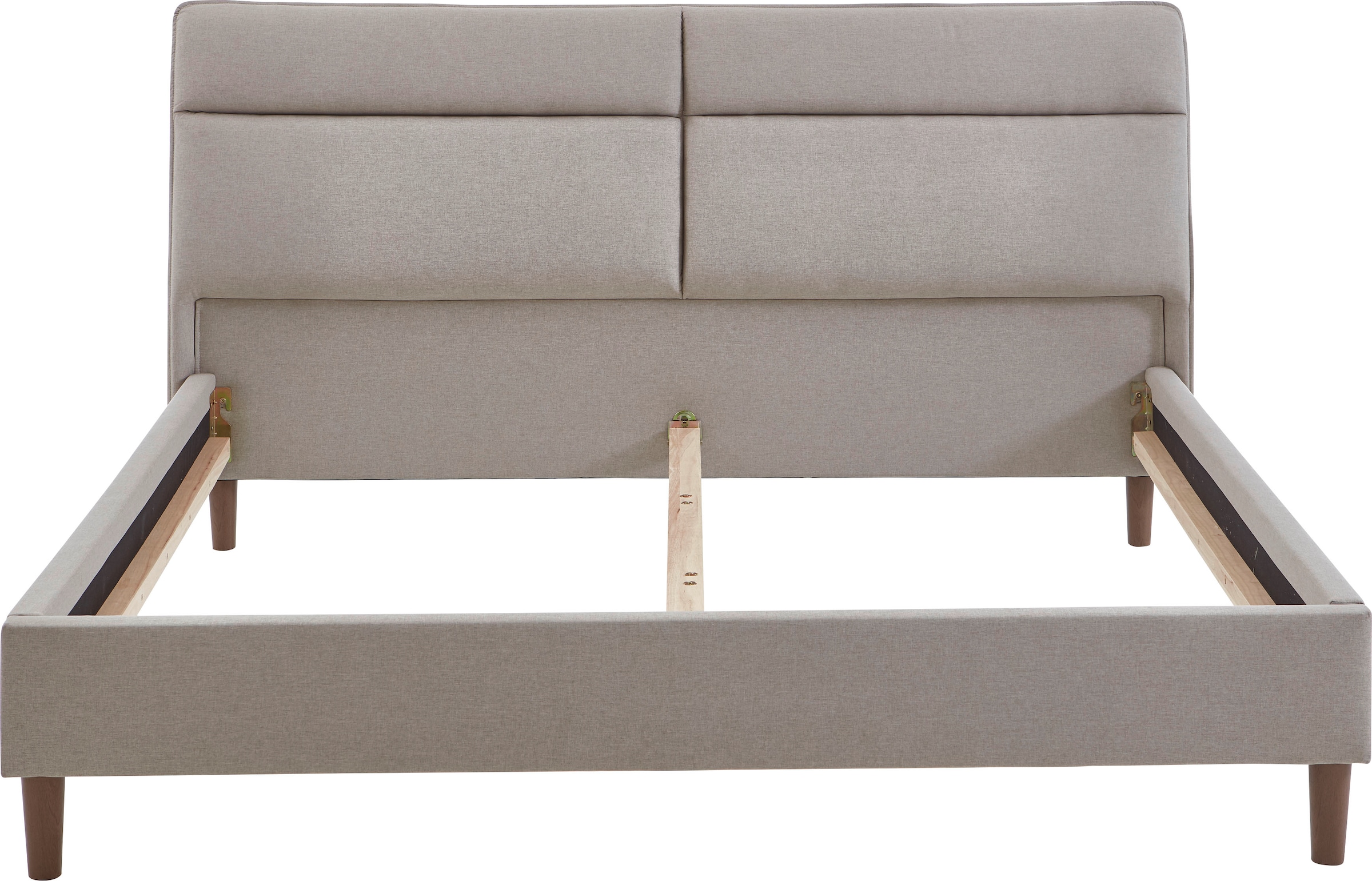 ATLANTIC home collection Polsterbett »Madita, 180x200cm, mit organischer Kopfteilform«, luxuriös gepolstertes Kopfteil, Bezugstoff mit Melange-Effekt