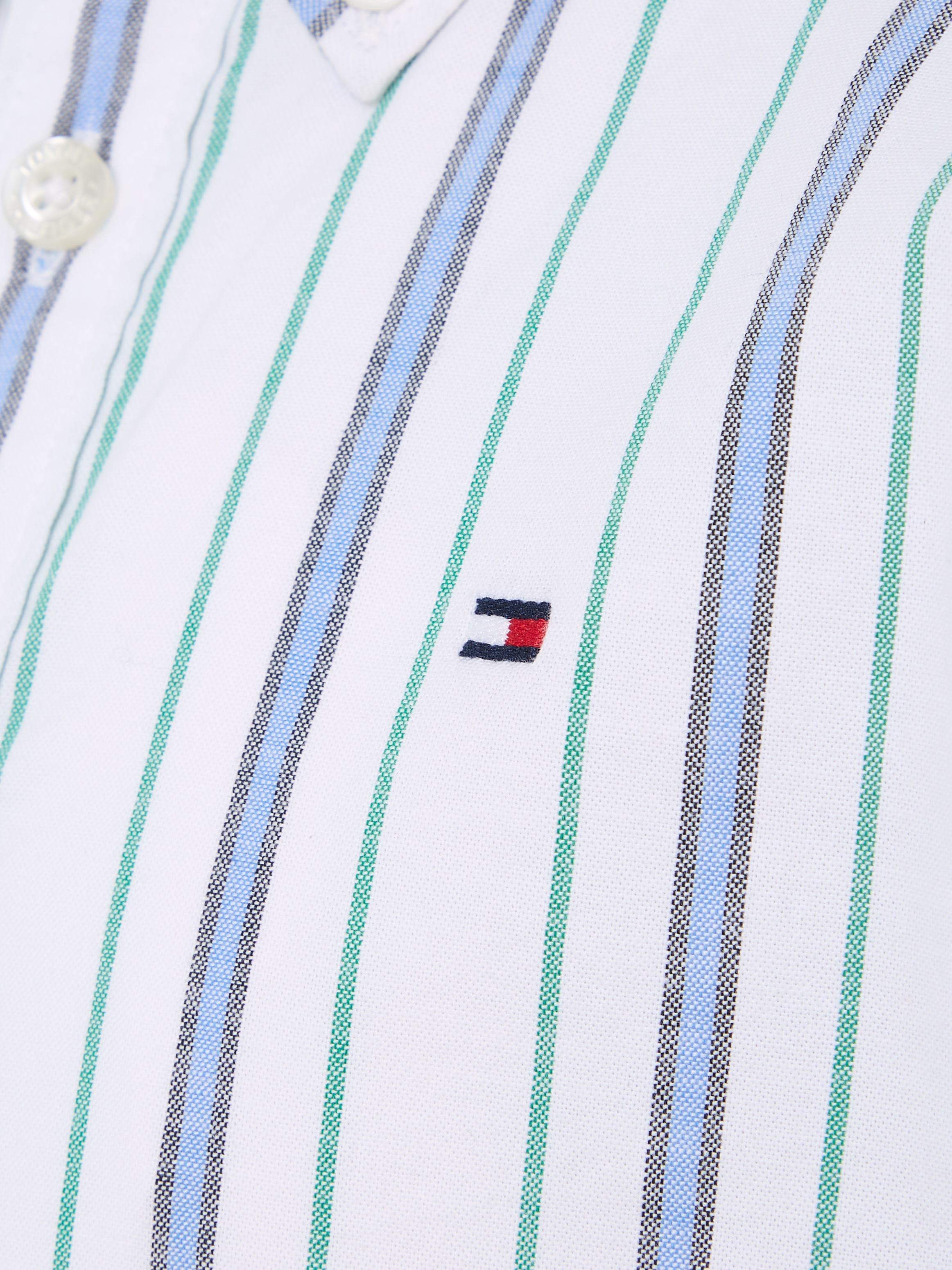 Tommy Hilfiger Langarmhemd »FLEX ITHACA SHIRT L/S«, Kinder bis 16 Jahre mit Logostickerei