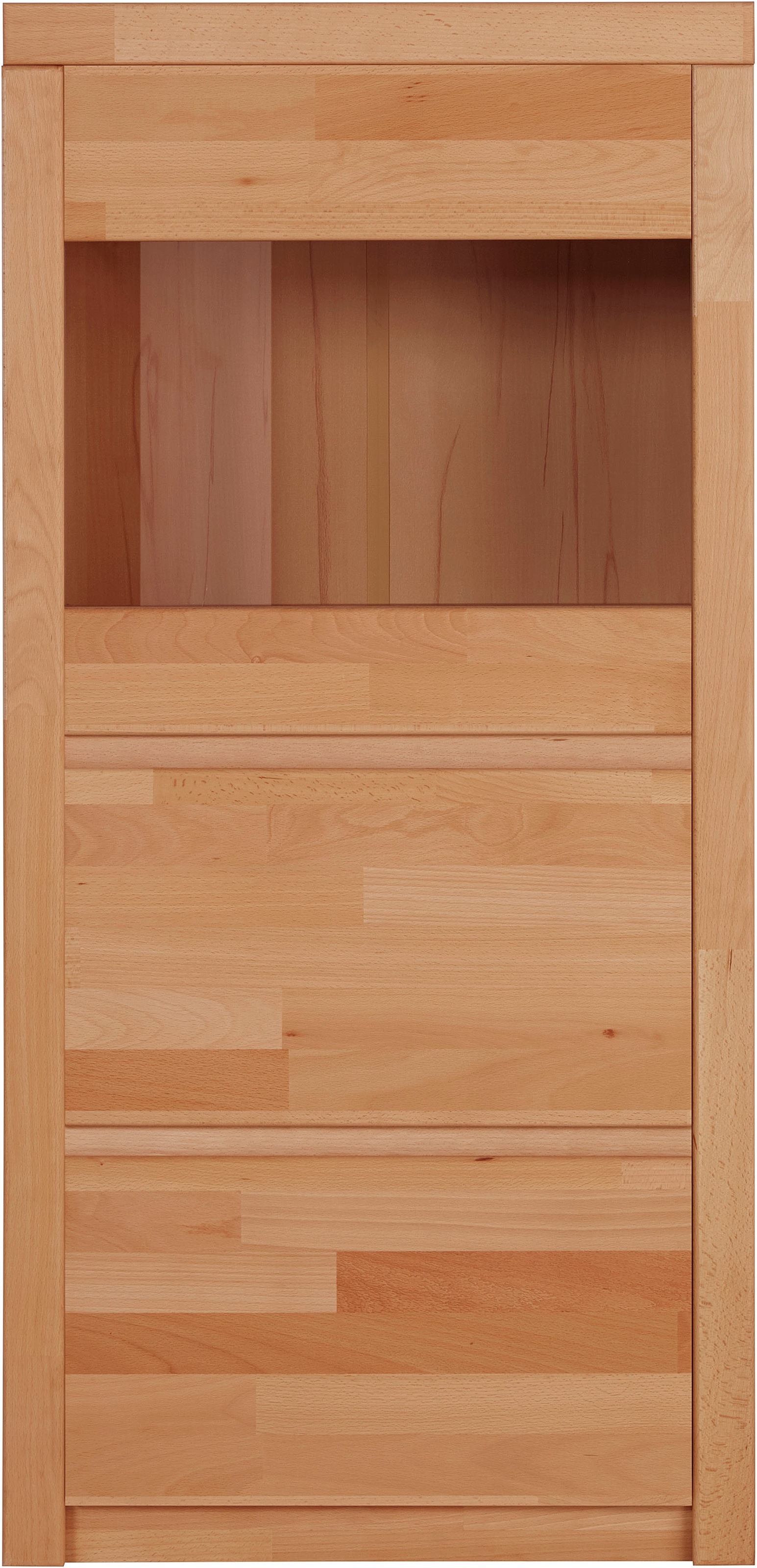 Home affaire Vitrine "Silkeborg" schöne grifflose Optik, teilmassiv günstig online kaufen