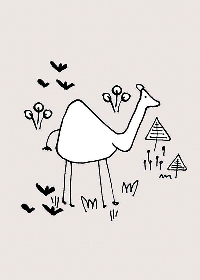 Komar Bild »Scribble Camel«, Tiere, (1 St.), Wandbild zur Dekoration - ohne Rahmen