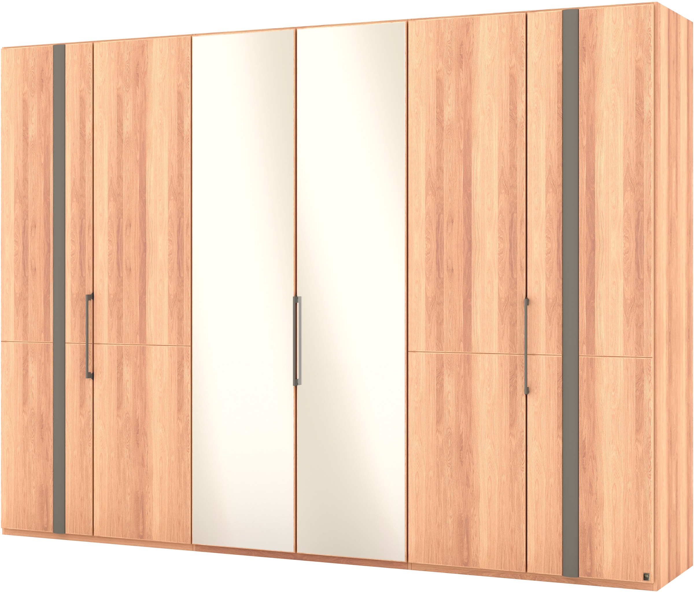 Musterring Drehtürenschrank »Sorrent, Kleiderschrank, Schrank, teilmassiv Eiche«, (mit Türdämpfern, in 5 Breiten & 2 Höhen, extra Böden, MADE IN GERMANY), Türen Eiche massiv oder als Parsol-Bronze-Spiegel, verschiedene Maße