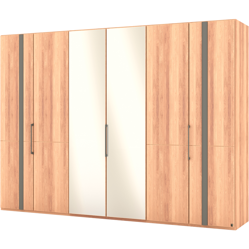 MUSTERRING Drehtürenschrank »Sorrent, Kleiderschrank, Schrank, teilmassiv Eiche« mit Türdämpfern, in 5 Breiten & 2 Höhen, extra Böden, MADE IN...