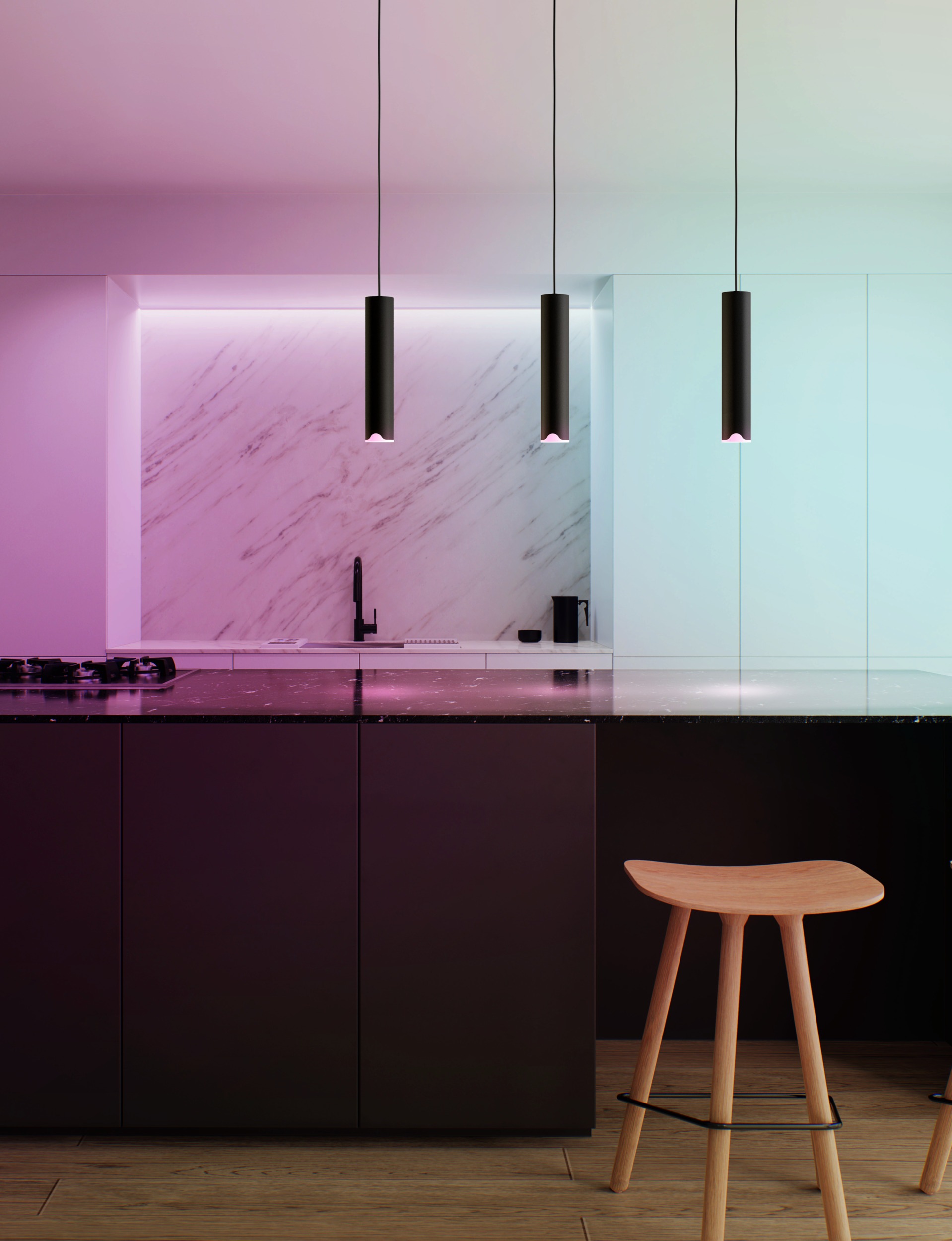 EGLO Hängeleuchte »BALAMORTA-Z Pendellampe - Stahl - LED - 3X3,7W - IP20« LED-Modul 1 Stk. Kaltweiß | Neutralweiß | Warmweiß Hängelampe, Deckenlampe, Wohnzimmer, Esszimmer, L78 x B5,5 x H110 cm