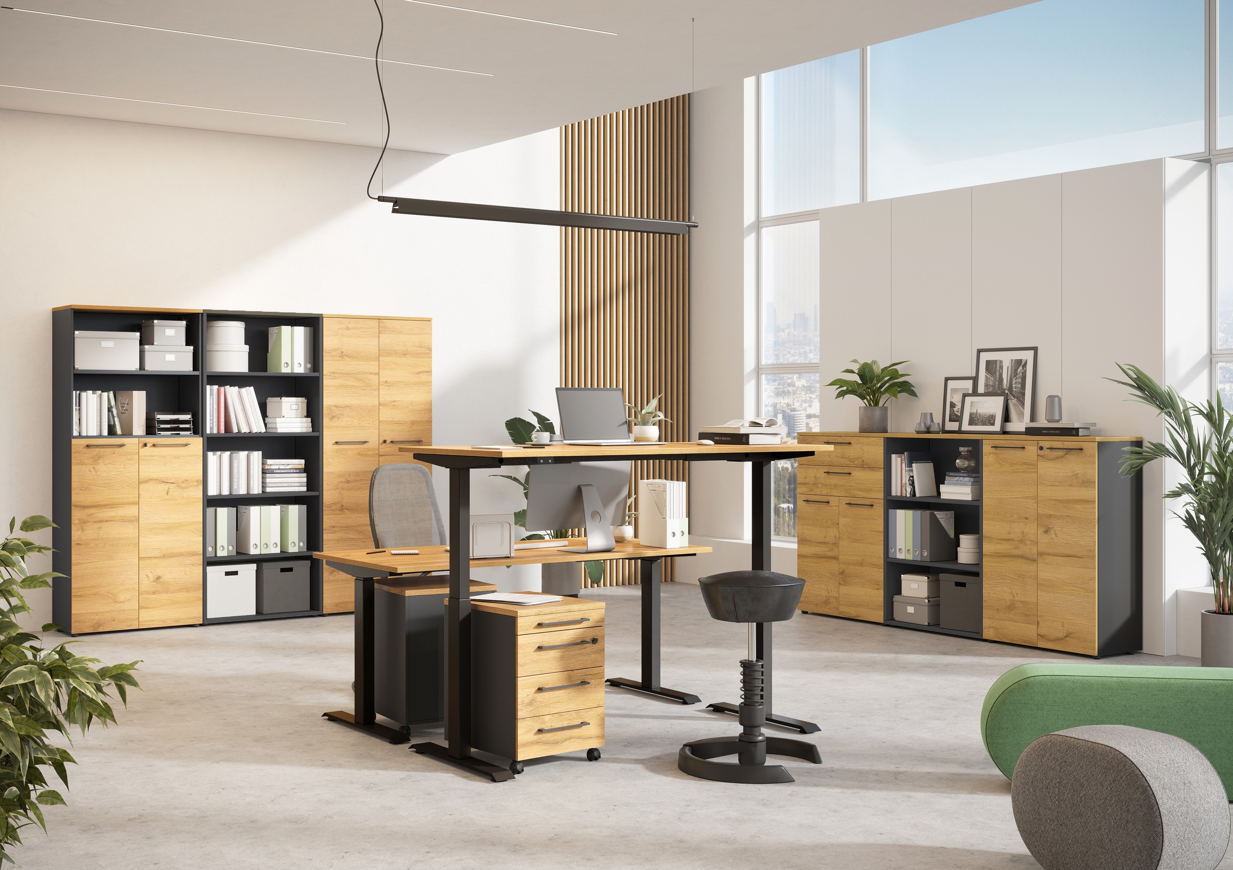 GERMANIA Eckverbindungsplatte "Agenda" mit Stützfuß aus Metall günstig online kaufen