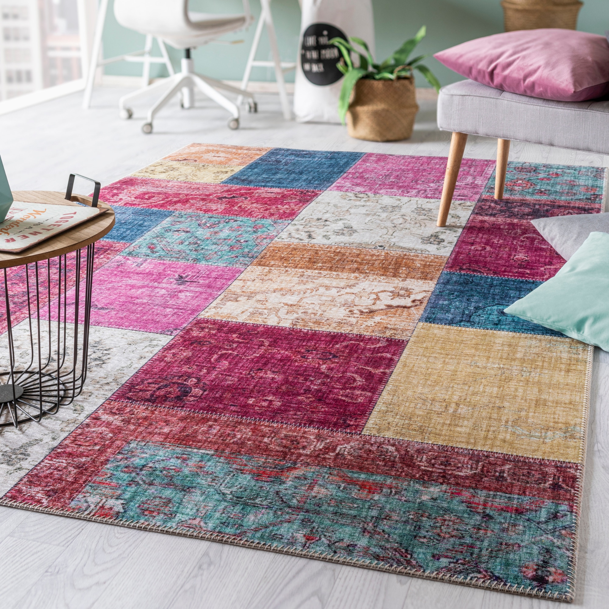 LUXOR living Teppich »Prima 2«, rechteckig, 7 mm Höhe, Kurzflor, Patchwork günstig online kaufen