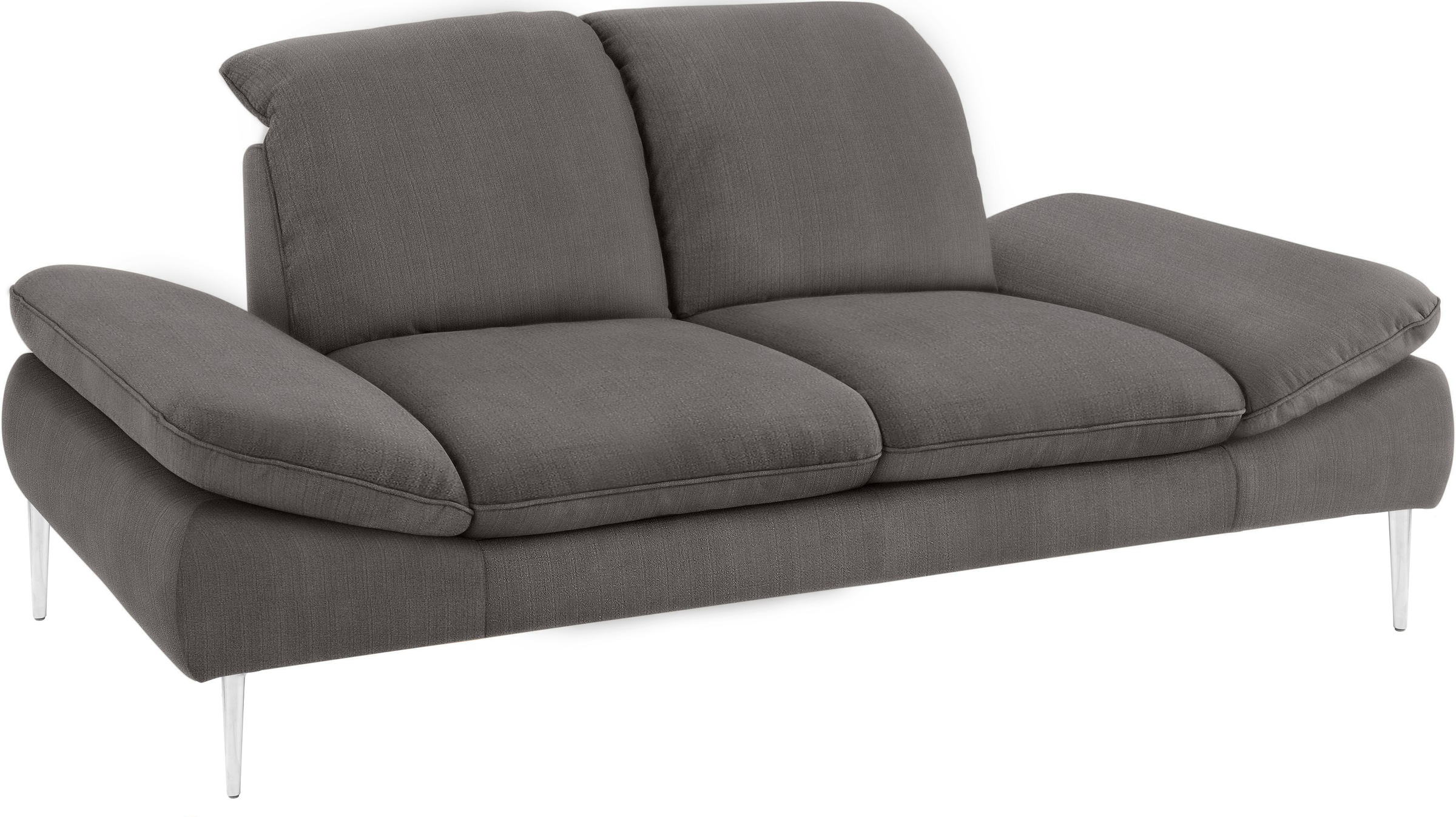 W.SCHILLIG 2-Sitzer »enjoy&MORE«, mit Sitztiefenverstellung, Füße Chrom glänzend, Breite 202 cm