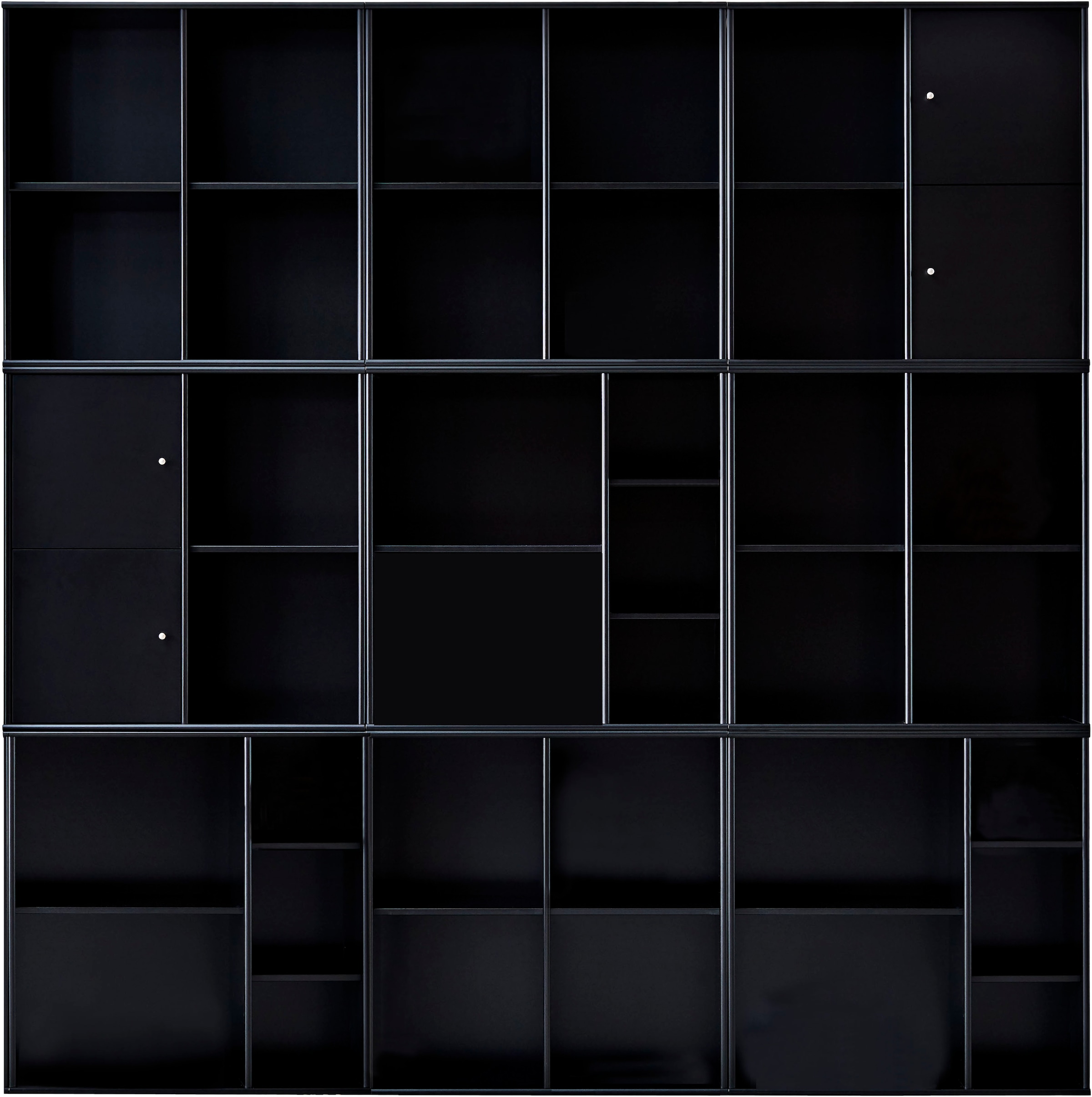 Hammel Furniture Bücherregal »Mistral Kubus« Kombination aus 9 Modulen, mit 2 Türenset, Breite 207cm