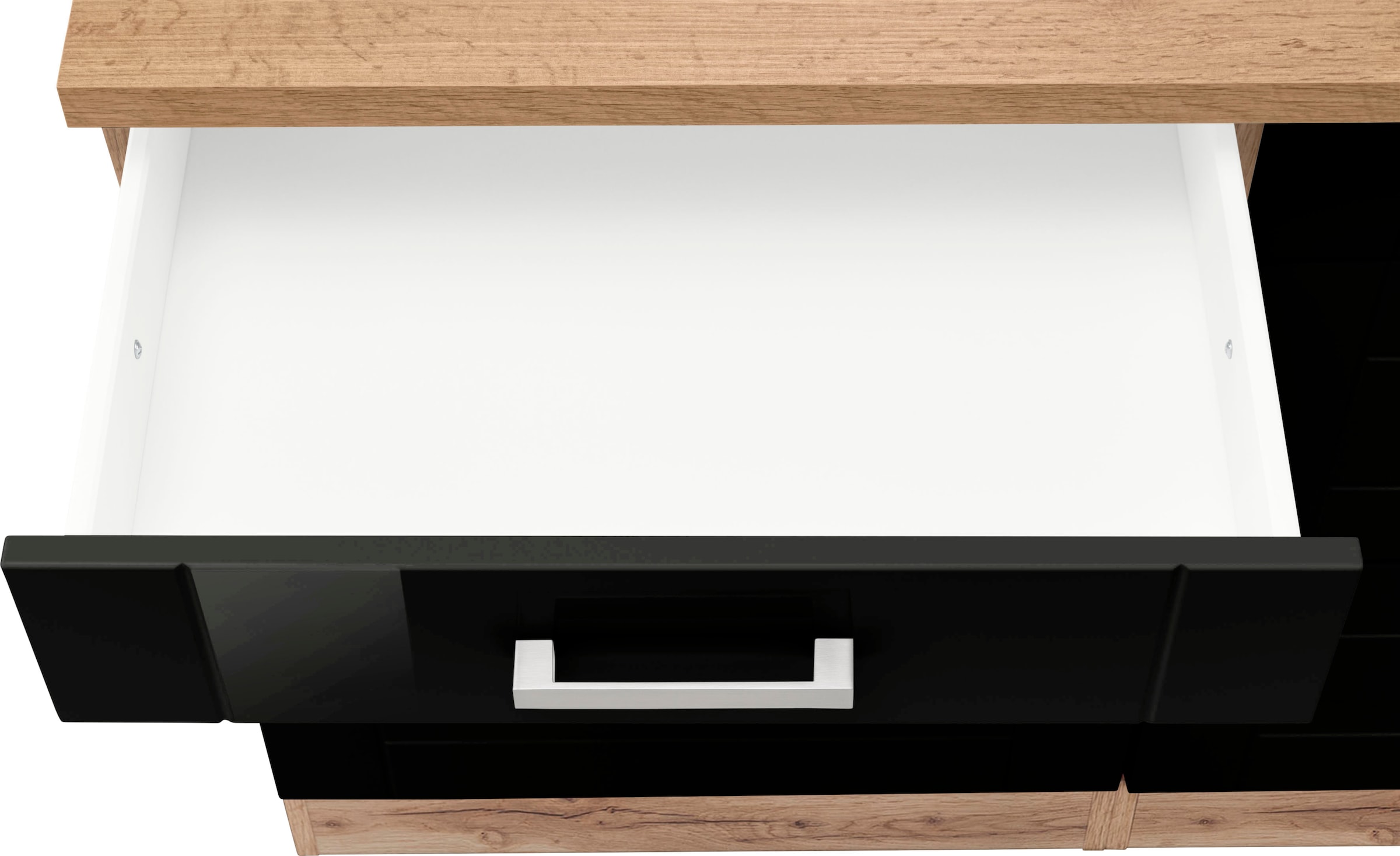 KOCHSTATION Unterschrank »KS-Tinnum« 120 cm breit, Metallgriffe, MDF Fronten, mit 2 Schubkästen