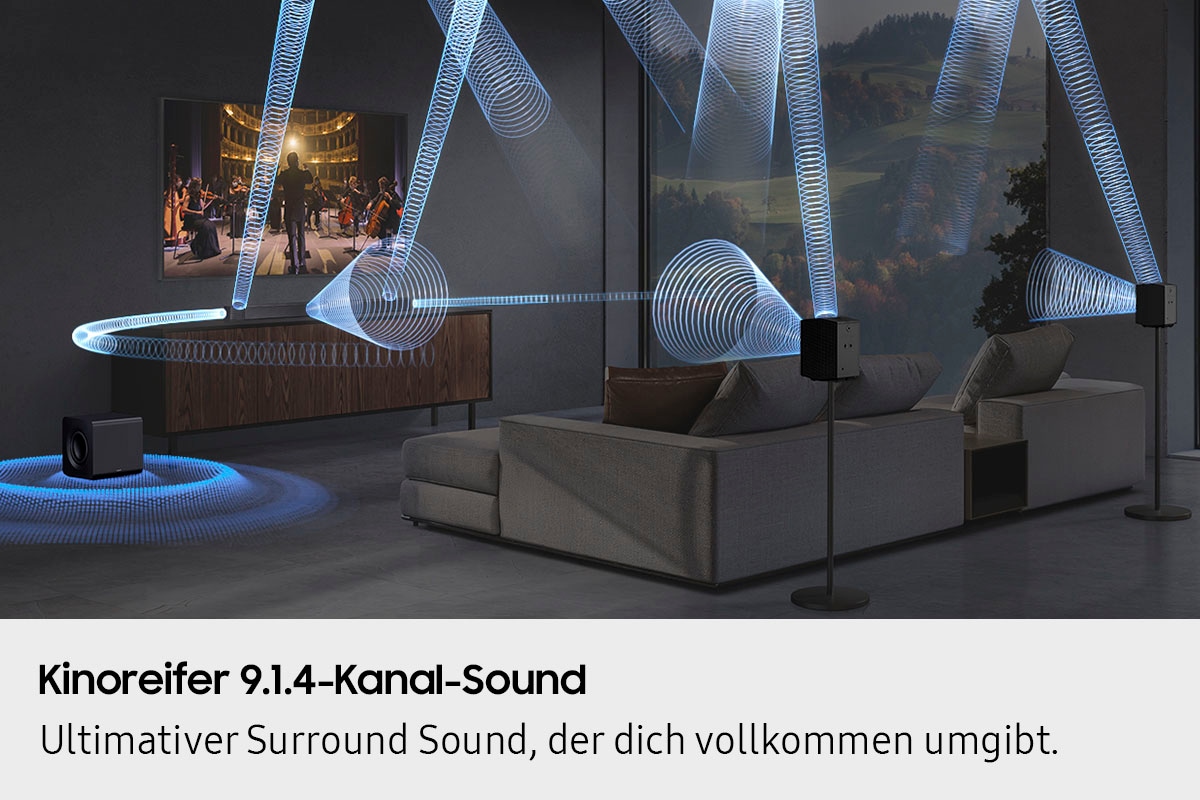 Samsung Soundbar »HW-Q935GF Q-Soundbar«, 9.1.4-Kanal Subwoofer & Rücklautsprecher, Kabellos Dolby Atmos, DTS:X