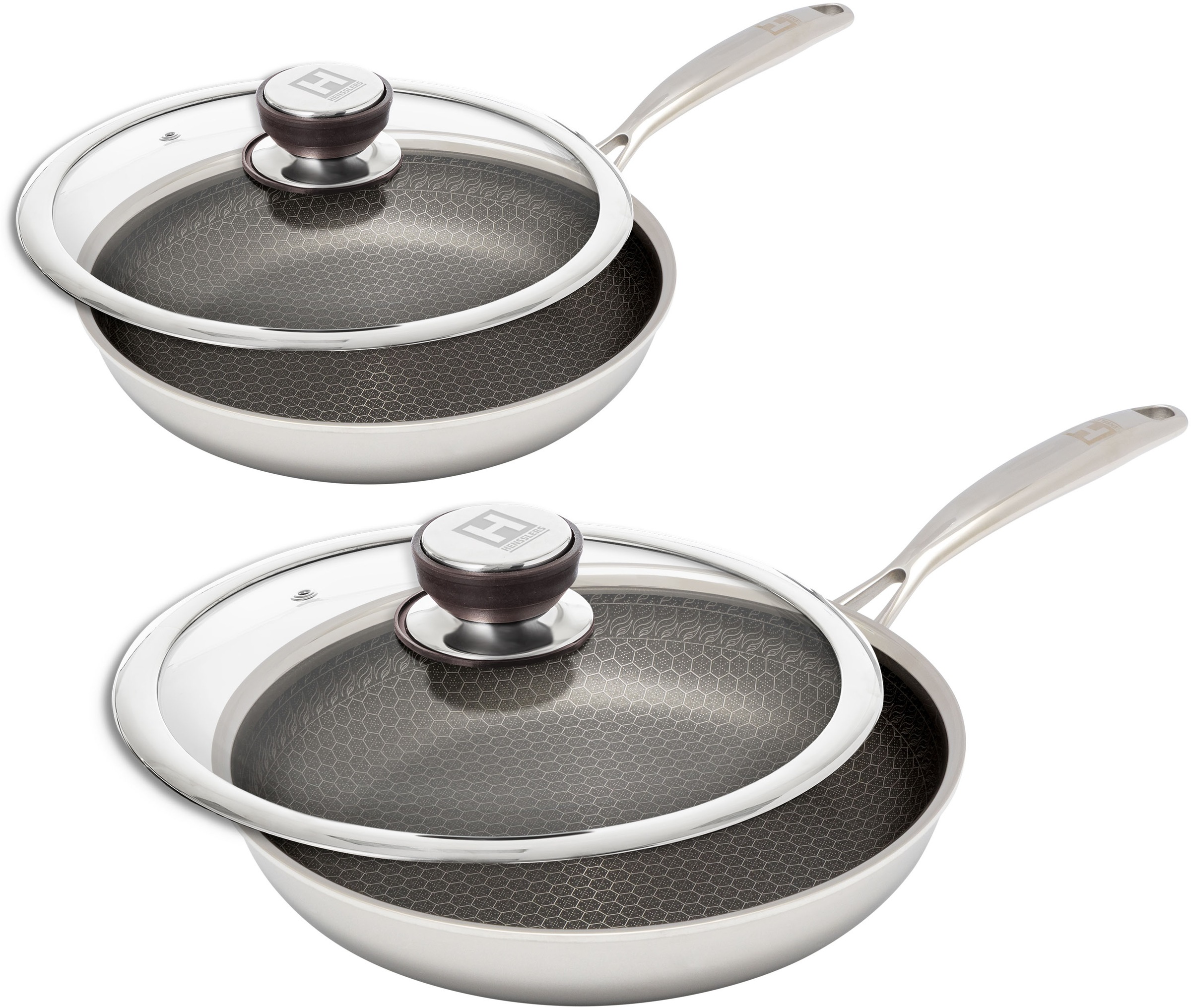 HENSSLERS Pfannen-Set »HENSSLERS Bratpfannen-Set, Ø 24 und 28 cm, inkl. Dec günstig online kaufen