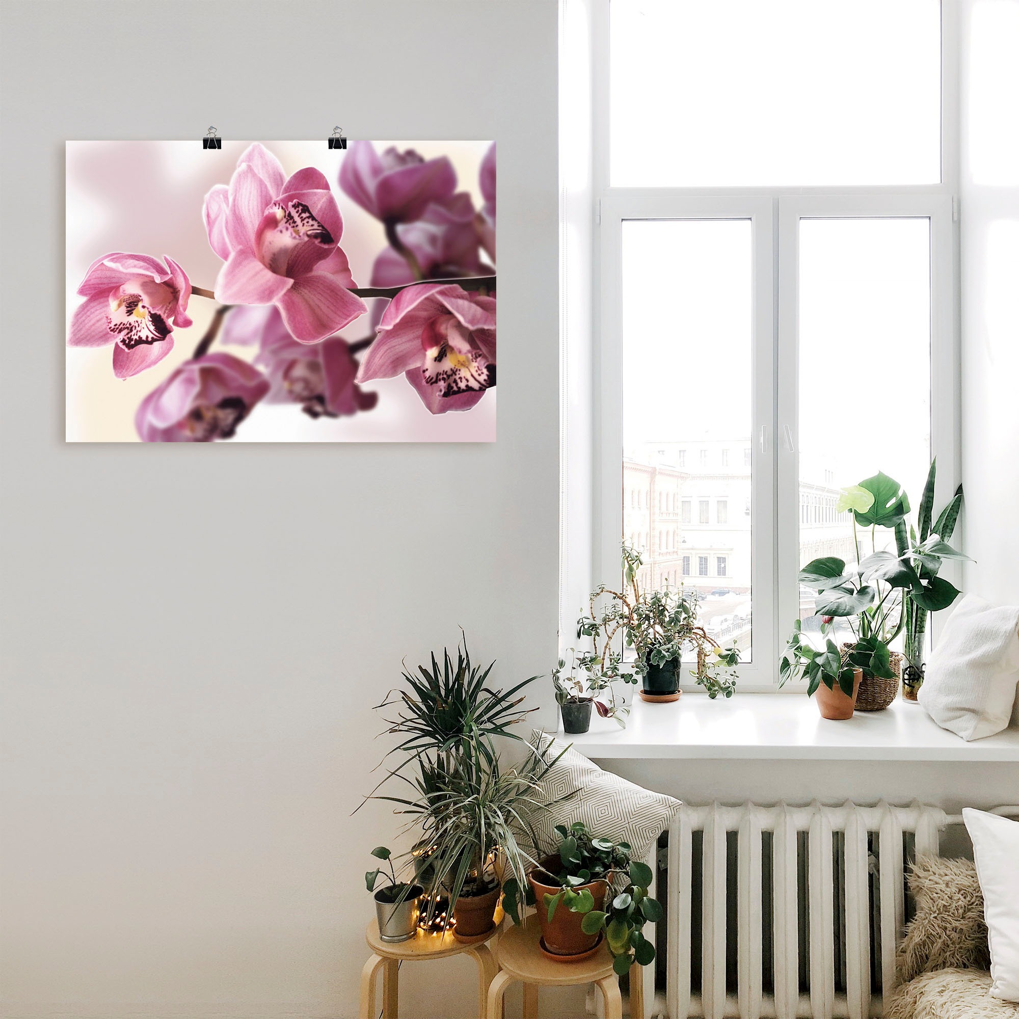 Artland Wandbild »Rosa Orchidee«, Blumenbilder, (1 St.), als Alubild, Outdoorbild, Leinwandbild, Poster, Wandaufkleber