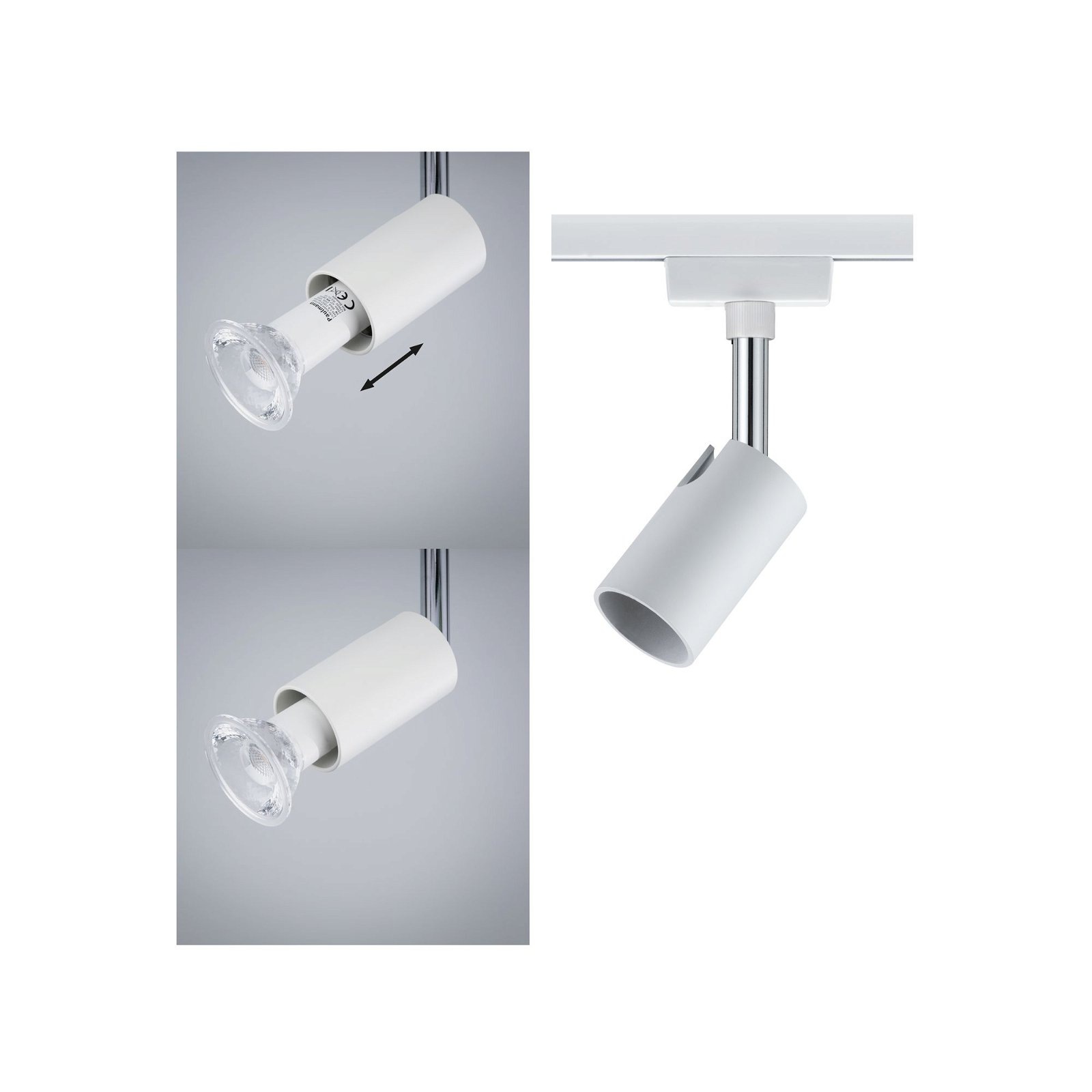 Paulmann Schienensystem-Leuchten »URail Schienenspot Pure I Einzelspot GU10 max. 10W«, dimmbar 230V