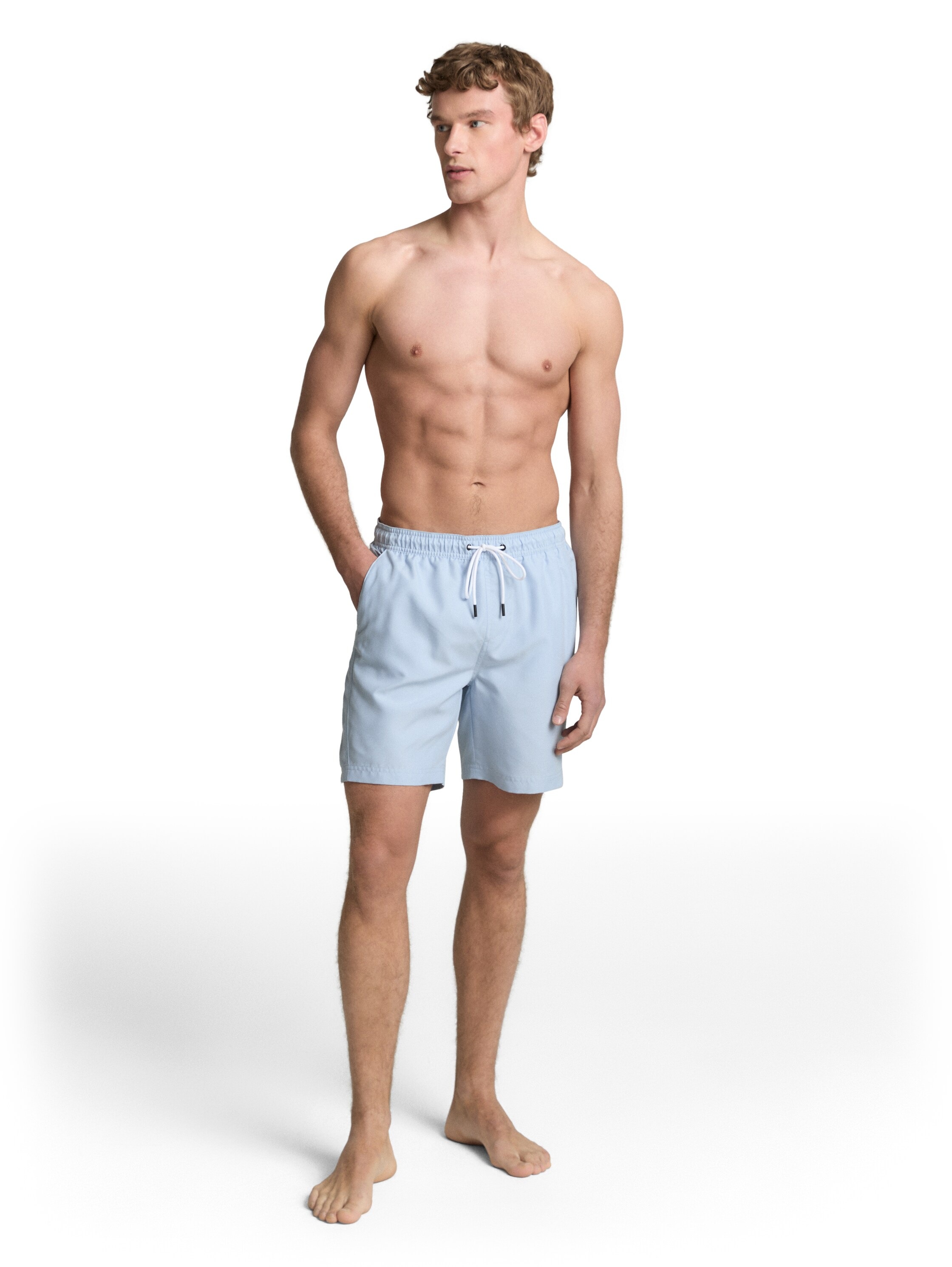TOM TAILOR Denim Badeshorts Schwimmshorts mit Eingrifftaschen und Gummibund