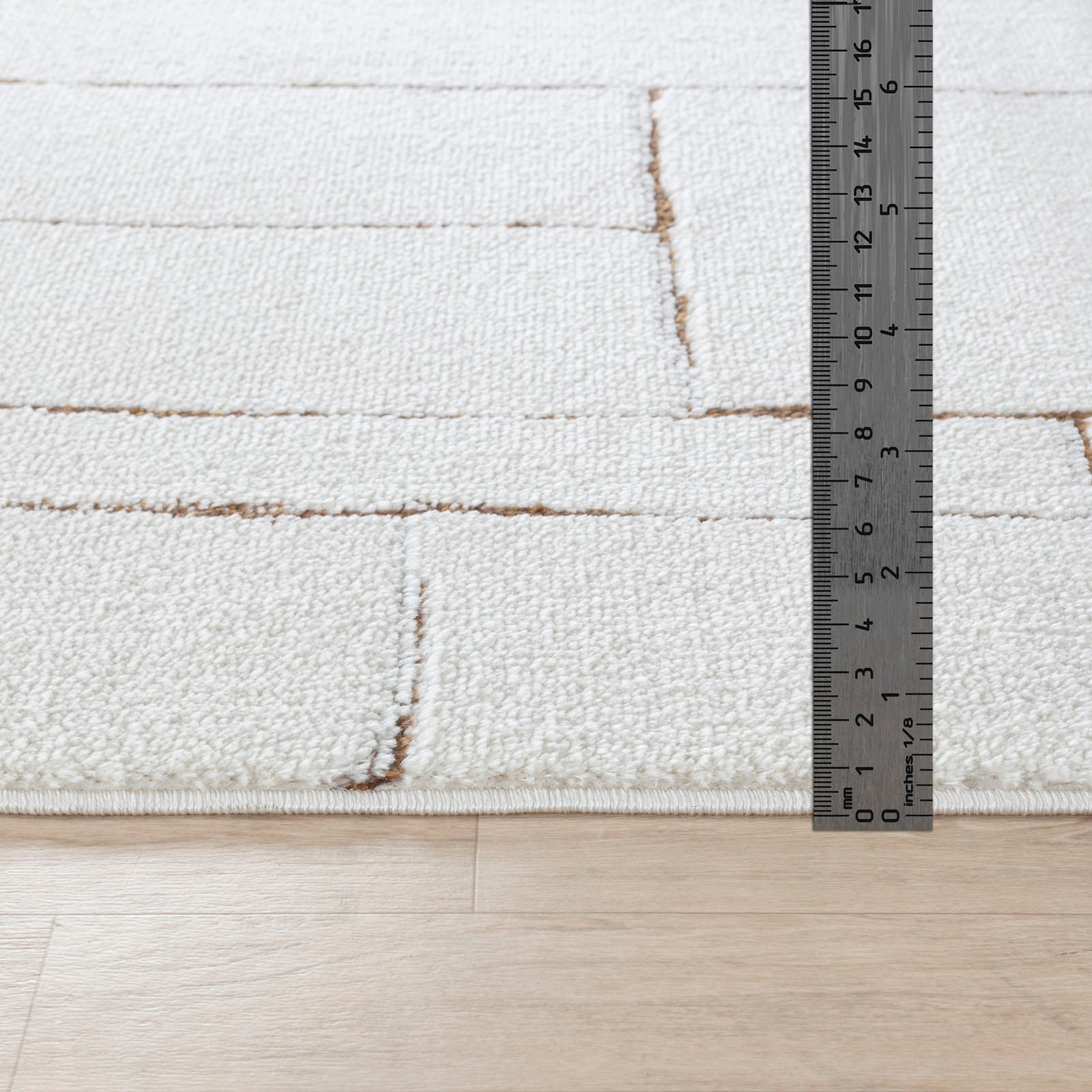 Livabliss Teppich »BUSAN«, rechteckig, 14 mm Höhe, Skandi Design, Modern Boho Kurzflor Wohnzimmerteppich, Schlafzimmer