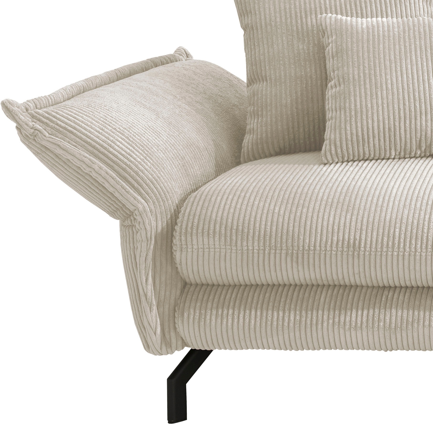 Home affaire Ecksofa »LAVA Breite 255 cm, modern und elegant, aktuelle Kissenoptik, L-Form« Armlehnen verstellbar