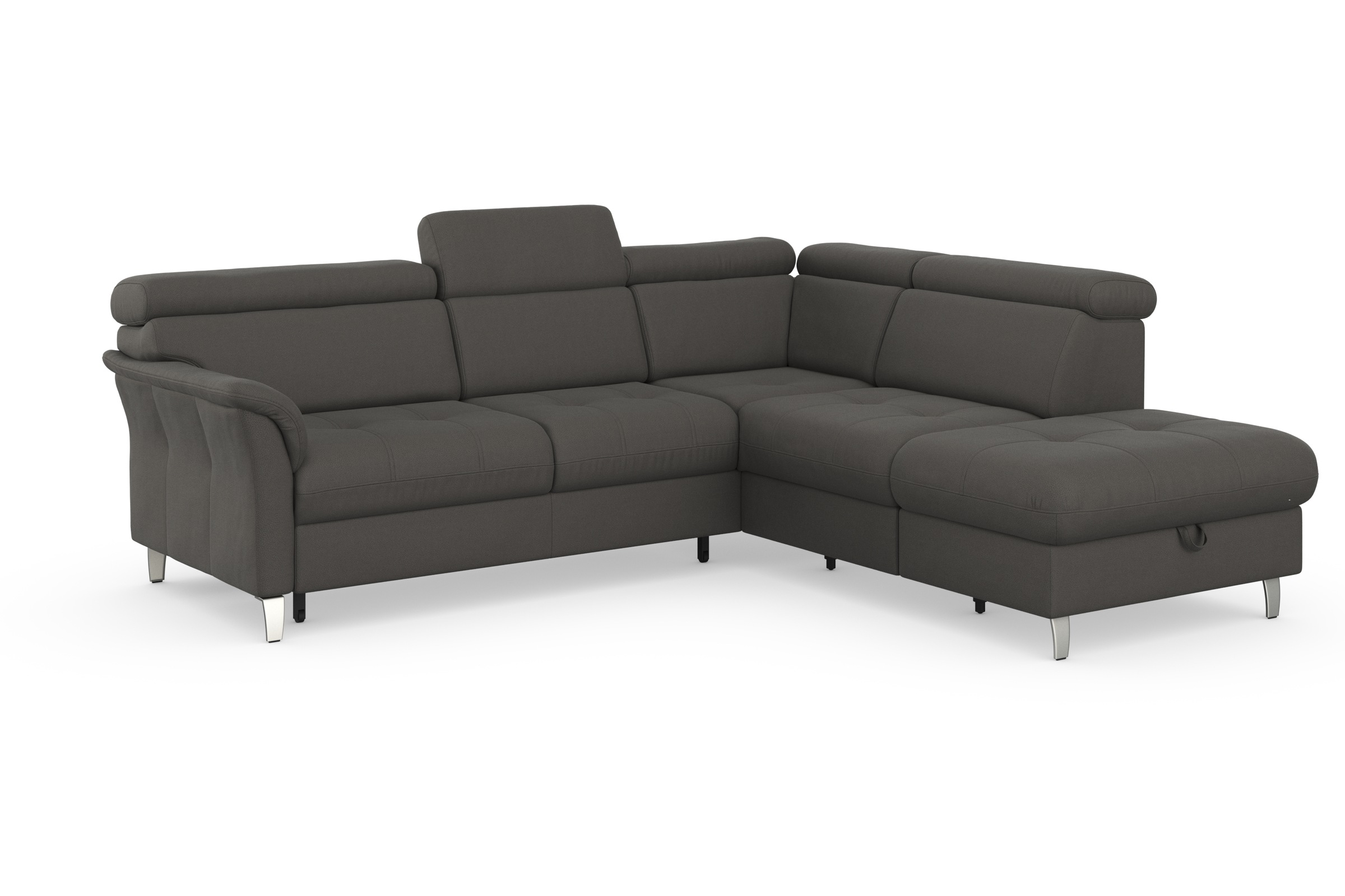 sit&more Ecksofa »Marano L-Form«, inklusive Kopfteilverstellung, wahlweise mit Bettfunktion, Bettkasten