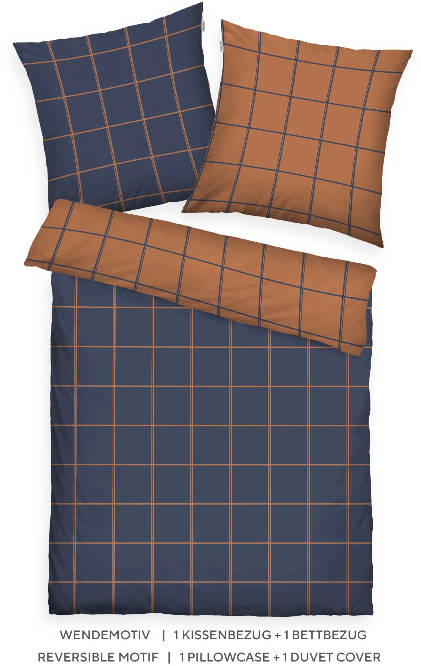 TOM TAILOR HOME Bettwäsche »LARGE CHECK in Gr. 135x200cm oder 155x220cm«, new bedroom, gewebtes Label
