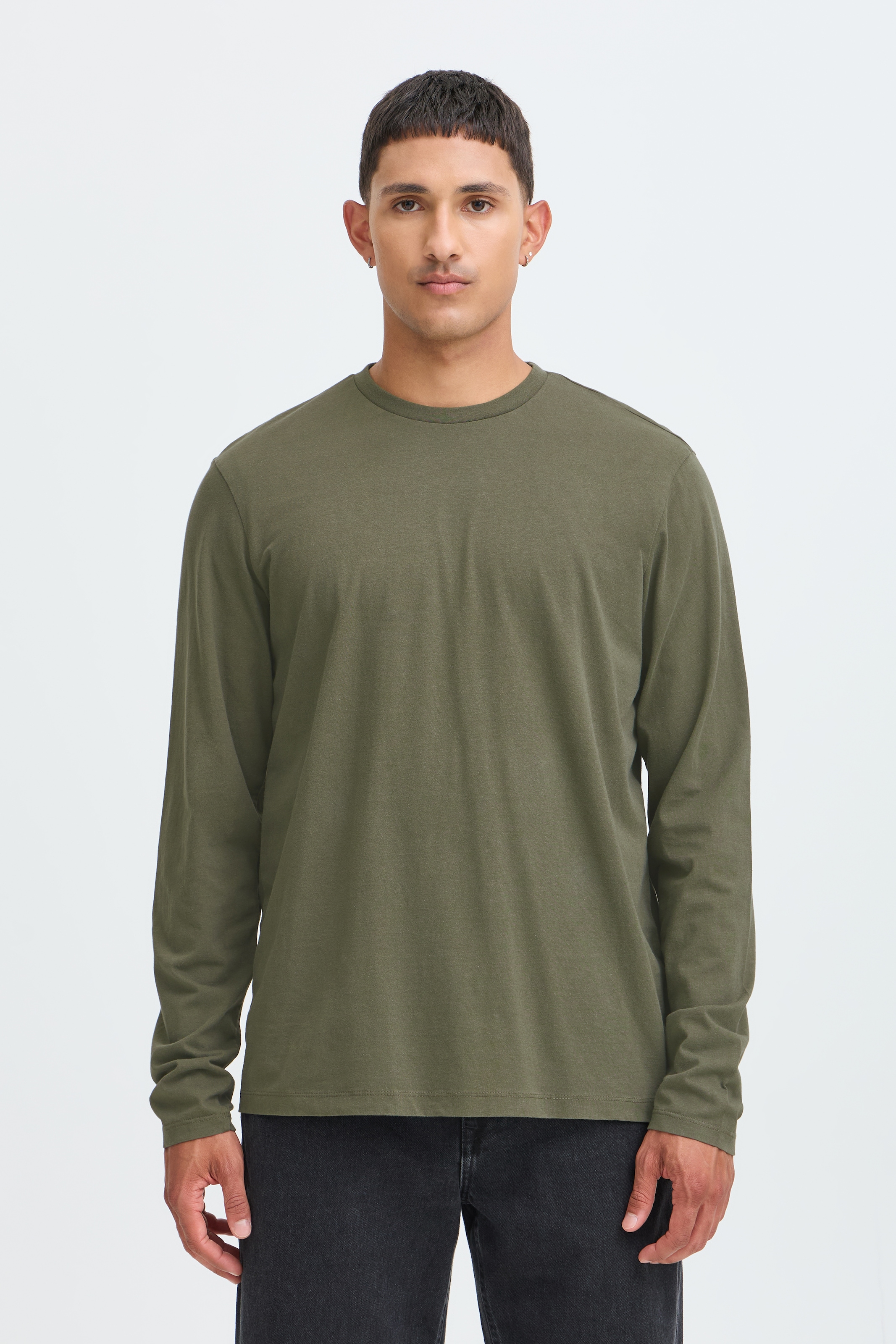 Blend Langarmshirt »BHKONSTANTIN L/S WASH O-NECK« Baumwolle, regular fit
