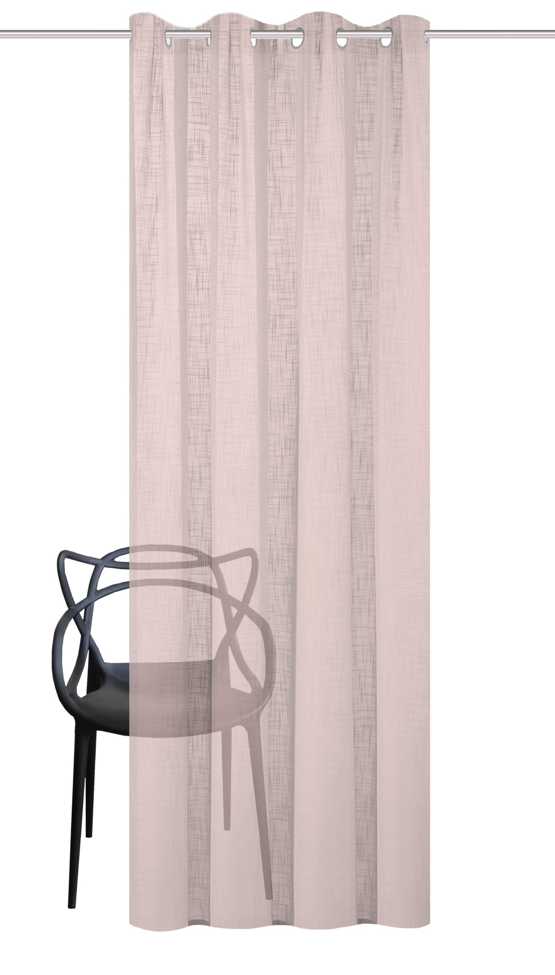 Home Basics Gardine »SOFTY« Ösen 1 Stk. tlg. Ösenschal Leinenstruktur SOFT