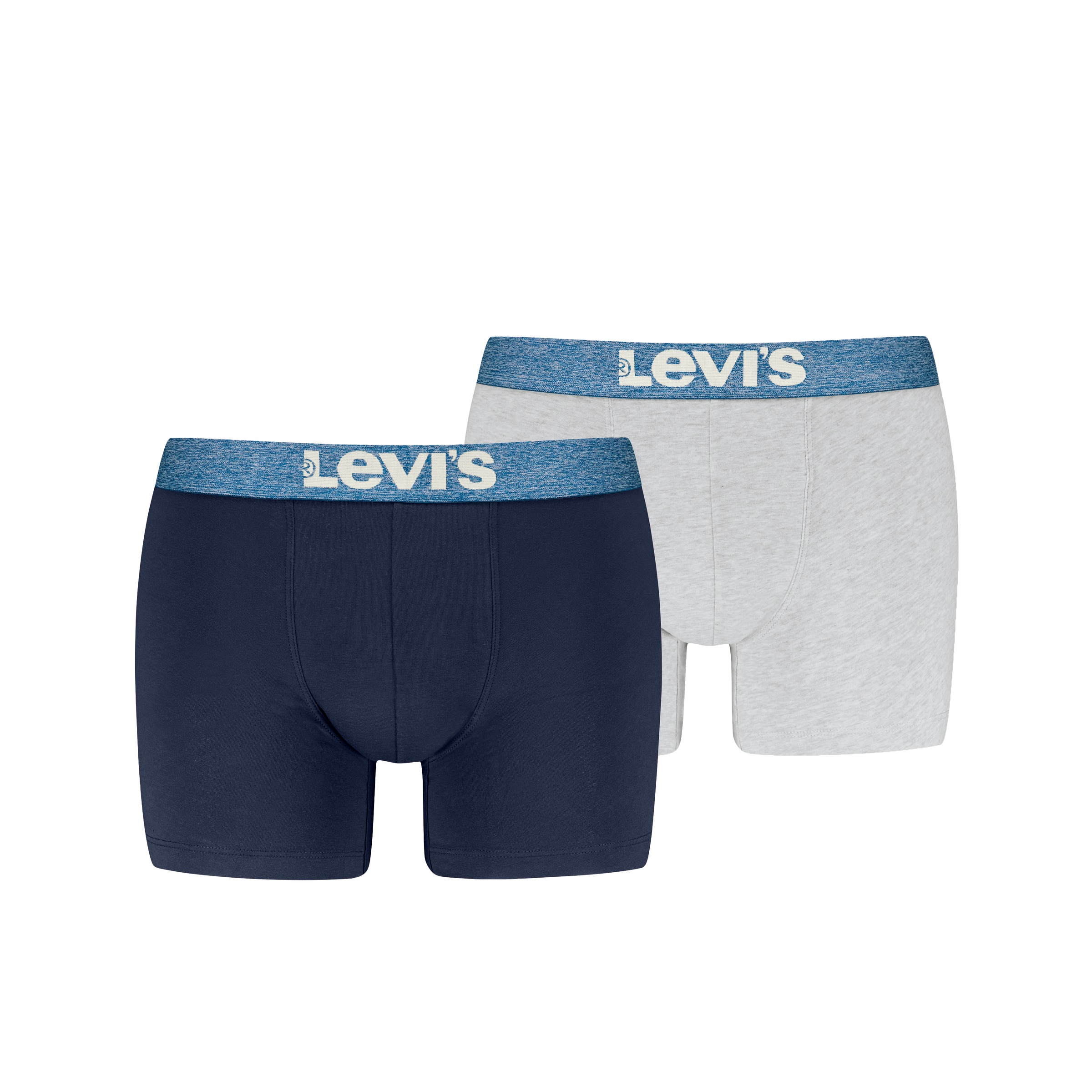 LEVI'S Boxershorts »LEVIS MEN MEL WB BOXER BRIEF ORG CO 2P« 2er Pack, mit breitem Logobund blue combo1 M M Bequemer elastischer Bund hergestellt...