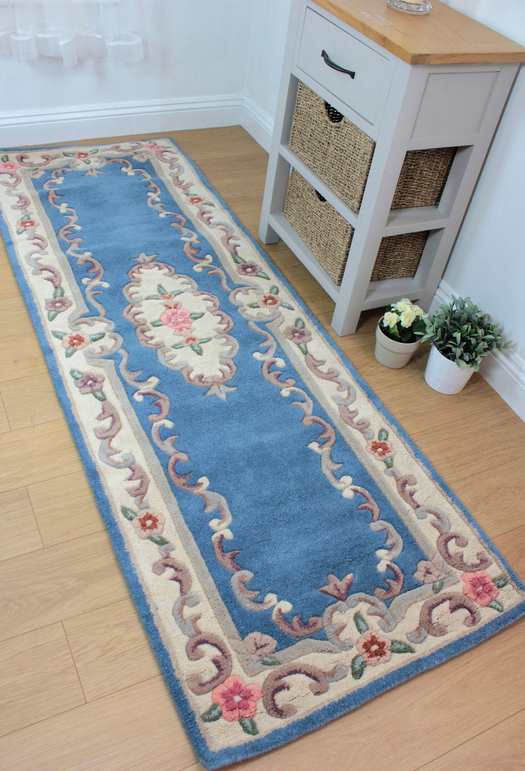 FLAIR RUGS Läufer »Aubusson« rechteckig 10 mm Höhe Wolle, Teppich, Wohnzimm günstig online kaufen