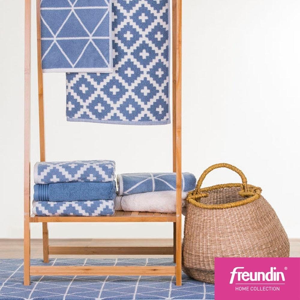 freundin Home Collection Badematte »Triangle«, fußbodenheizungsgeeignet-strapazierfähig-beidseitig nutzbar, reine Baumwolle