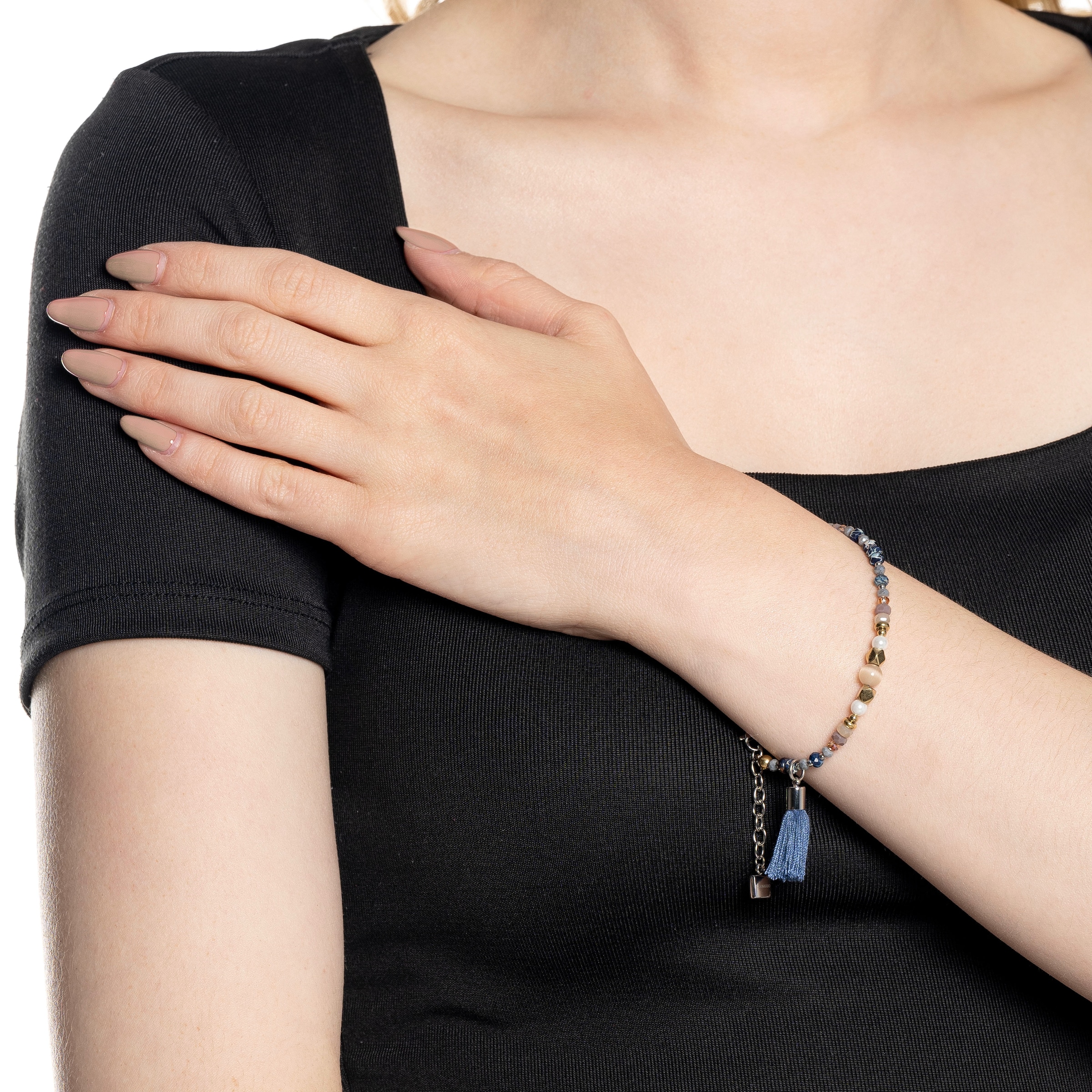 LEONARDO Armband »Babsi, 024314«, mit Sodalith - mit Glasperle, Perlmutt, Perle (imitiert)