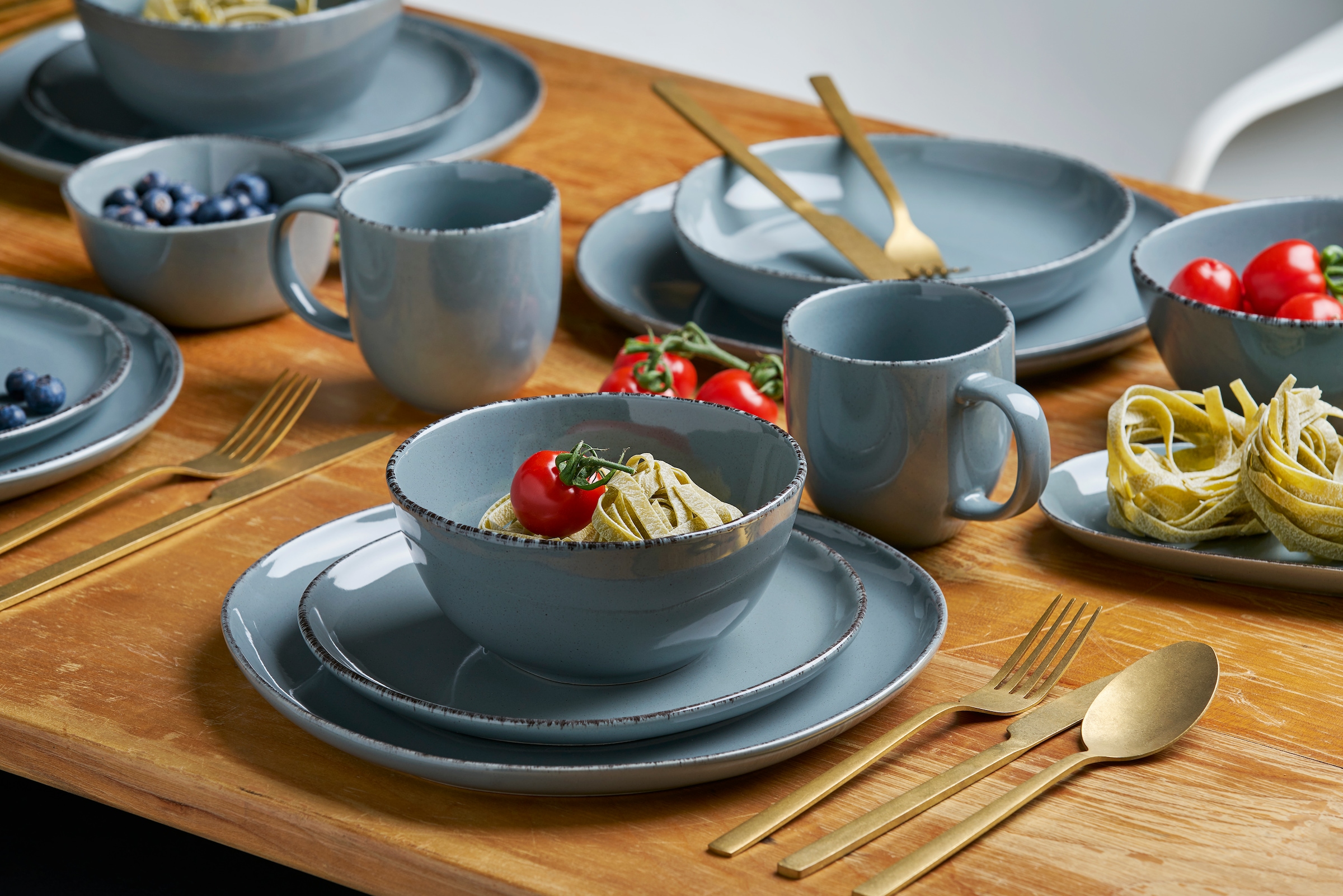 van Well Pastateller »Urban, tiefer Teller 19 cm, 6 Stück«, (Set, 6 St.), spülmaschinen- und mikrowellengeeignet