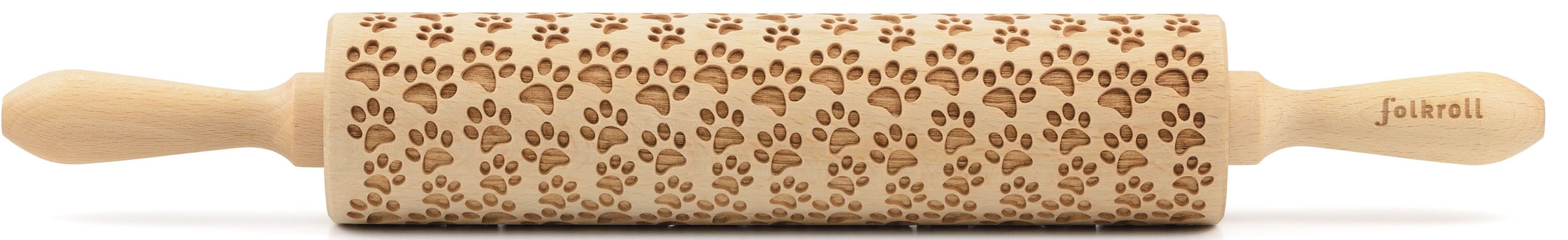 FOLKROLL Teigroller »3D-Motiv-Teigrolle« Hundepfote braun