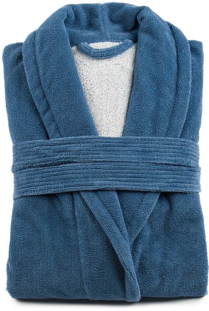 Gözze Unisex-Bademantel »Turin, ideal für Sauna & Spa, Hotelbademantel, Morgenmantel«, (1 St.), für Damen & Herren, mit Gürtel und zwei aufgesetzten Taschen, lang