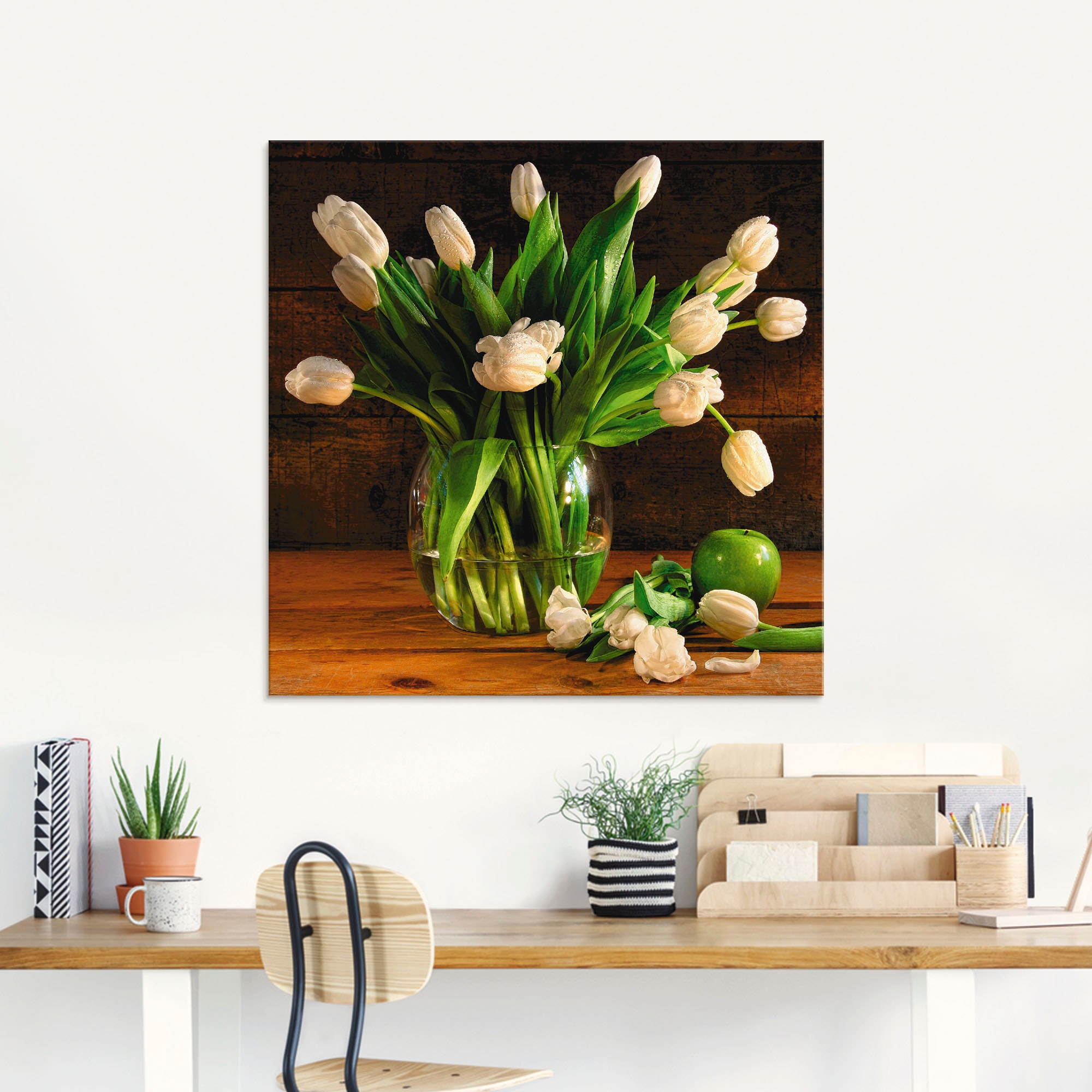 Größen St.), verschiedenen in Artland Blumen, (1 kaufen Glasbild »Tulpen Glasvase«, in online