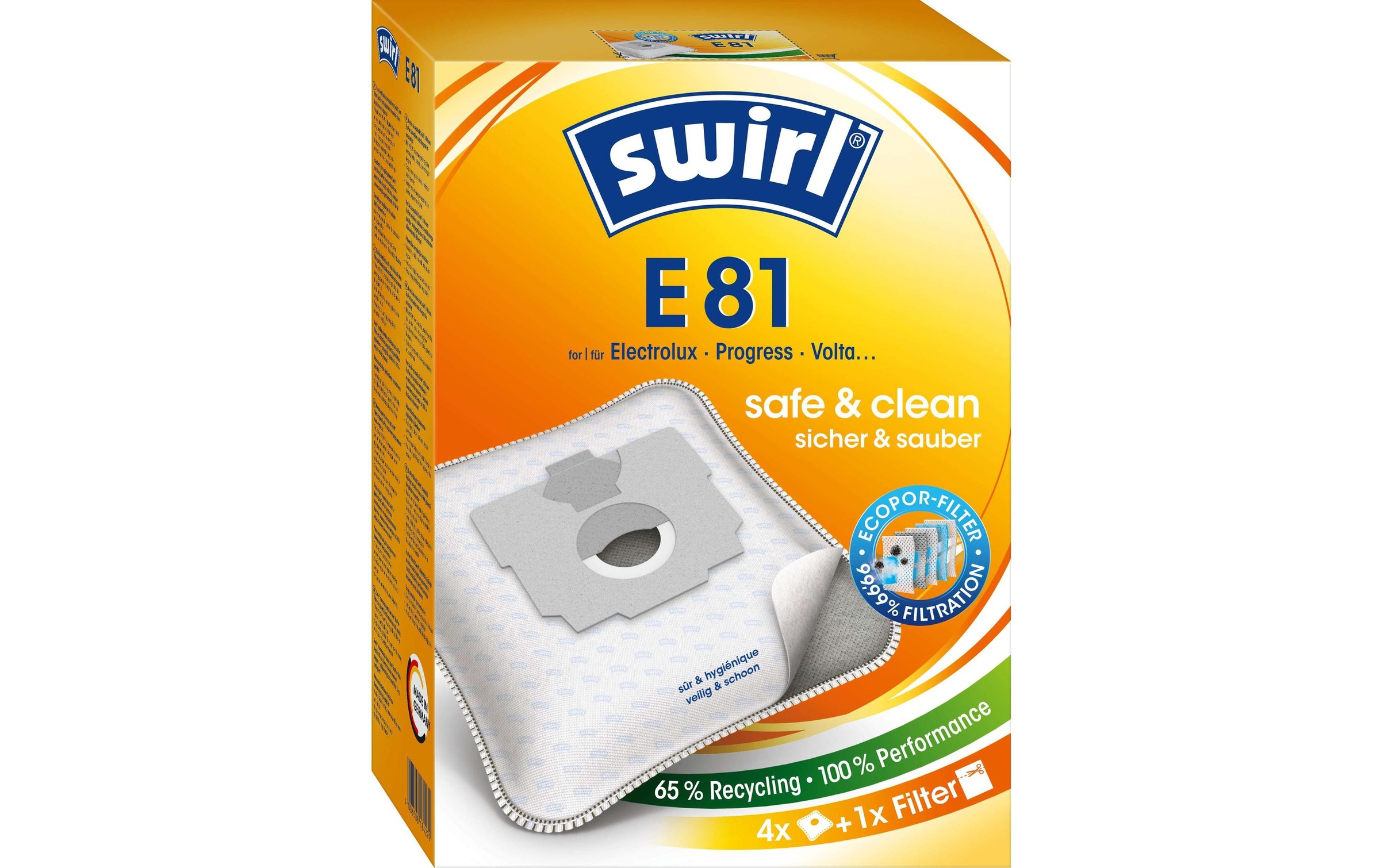 Swirl Staubsaugerbeutel »E 81 4 Stück«