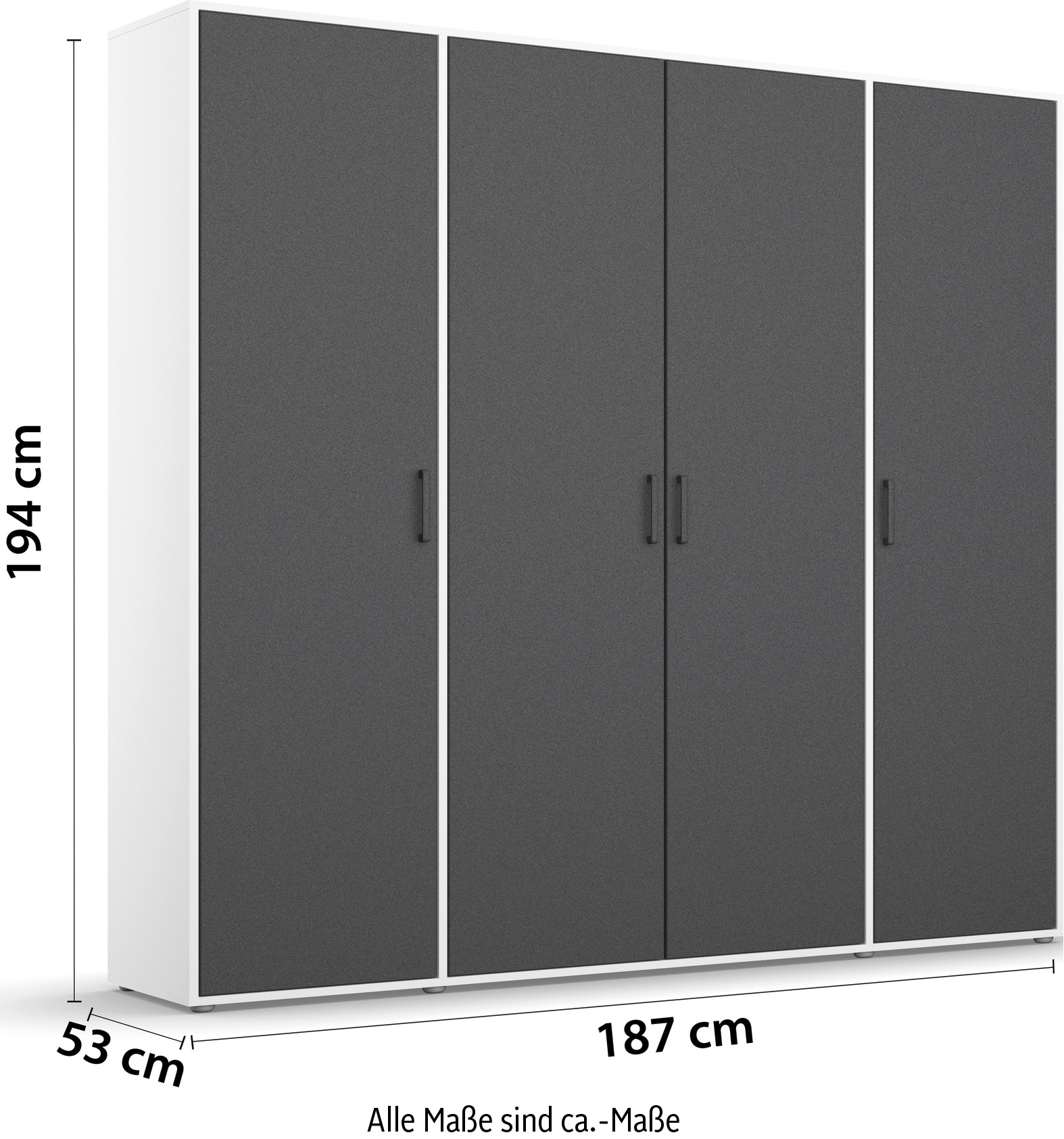 rauch Kleiderschrank »VOYAGER Otto´s Choice Garderobe Wäscheschrank TOPSELLER Schlafzimmer«, (in 3 verschiedenen Ausstattungen BASIC/CLASSIC/PREMIUM), Schrank mit modernen Griffen in viel Stauraum MADE IN GERMANY