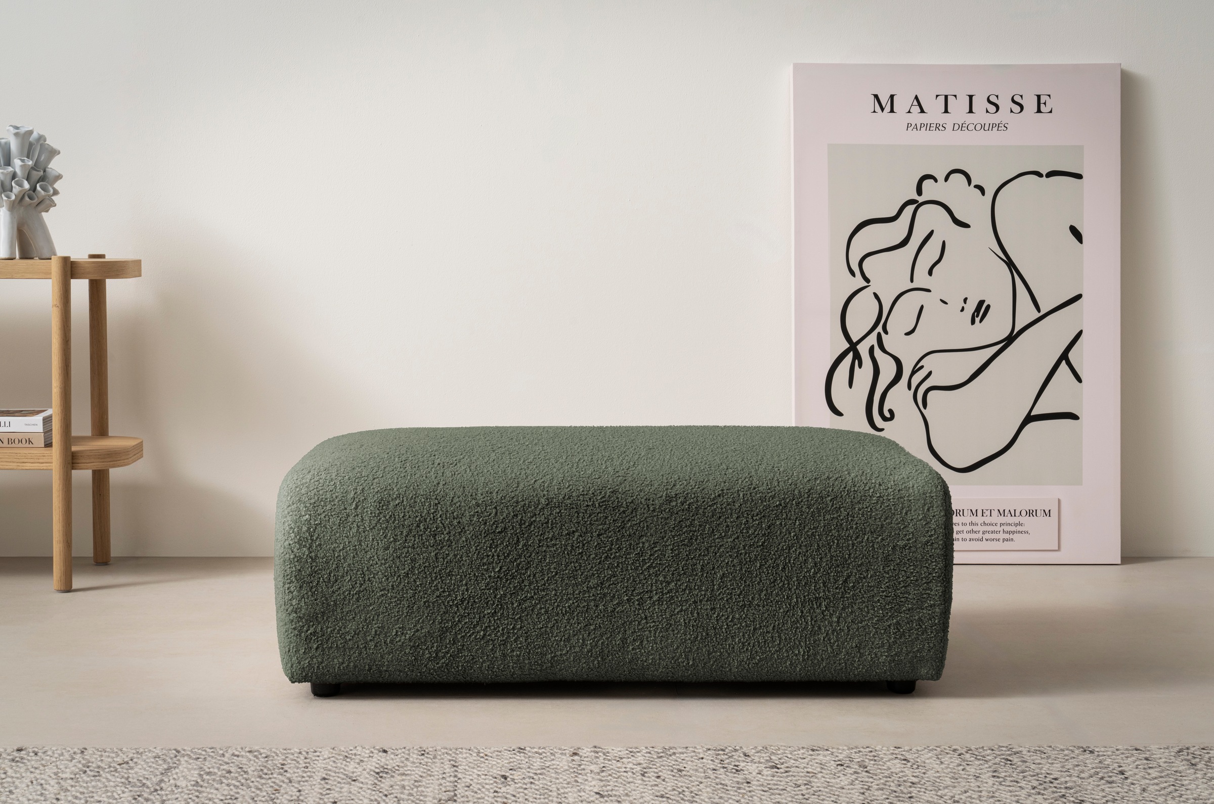 Home affaire Hocker »BAKELS, Polsterhocker in Cord oder Boucle-Stoff« zur S günstig online kaufen