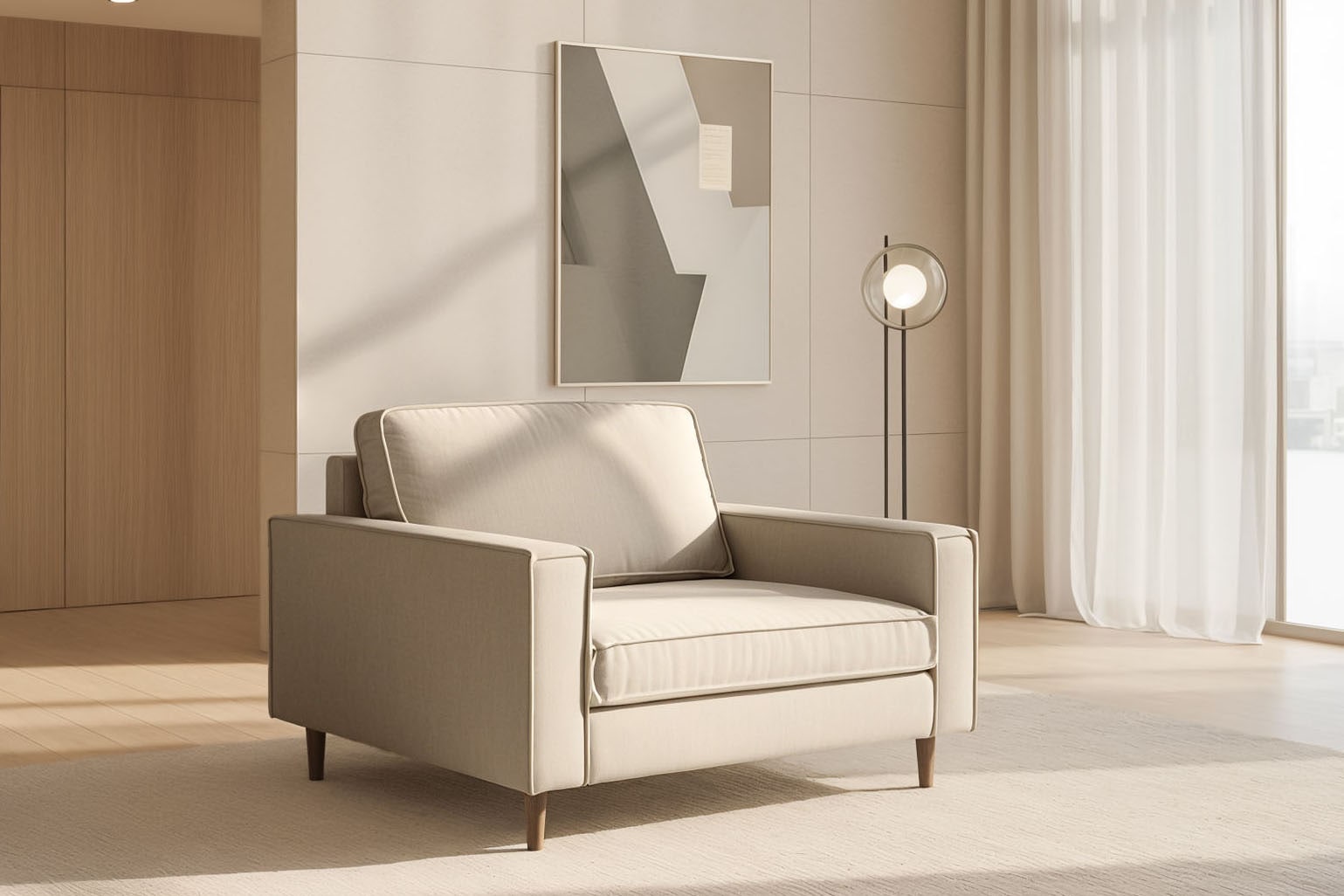 Home affaire Loveseat »Pinto Skandi 105 cm, Chenille, Struktur« mit Keder, günstig online kaufen