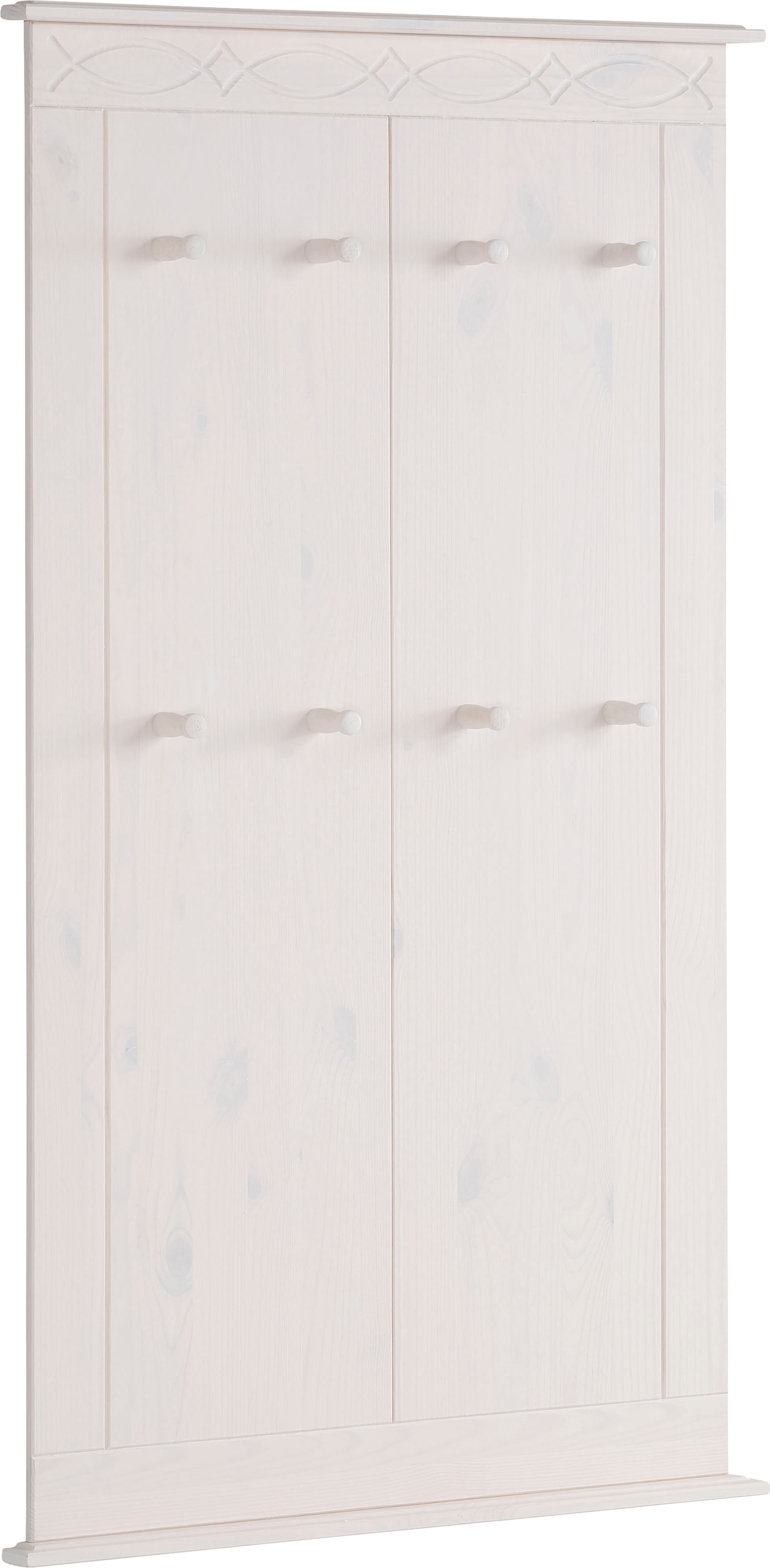 Home affaire Garderobenpaneel »Indra«, aus massiver Kiefer, FSC®, 8 Haken, dezentes Ornament