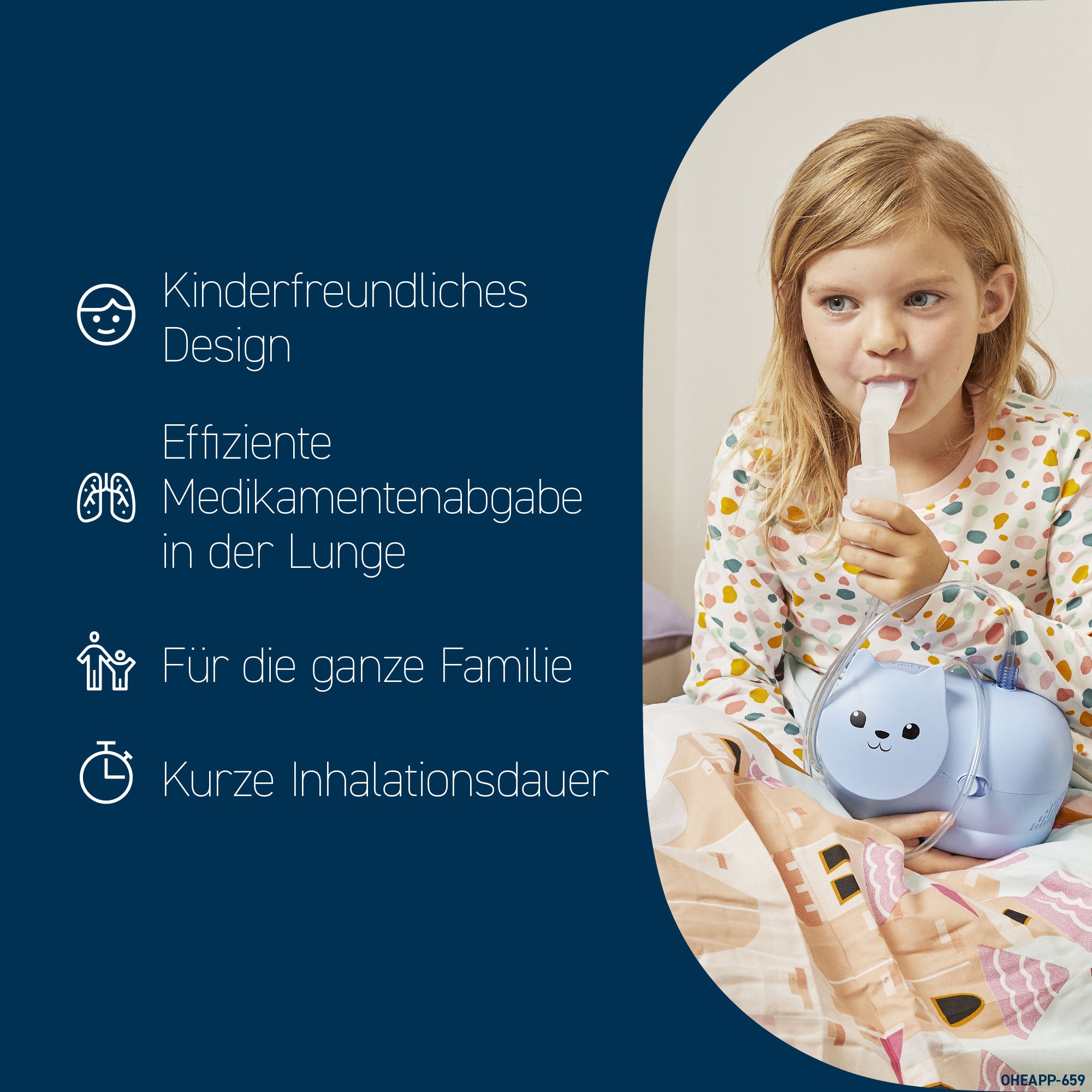 Omron Inhalationsgerät »NE-C303K-EO Nami Cat« kinderfreundliches Inhalationsgerät