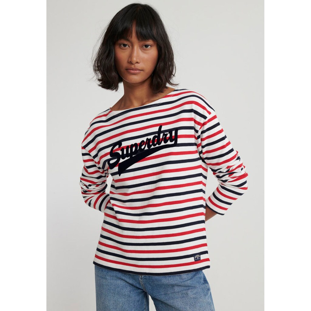 Superdry Langarmshirt »JADEN STRIPE LS TOP«, im Streifendesign