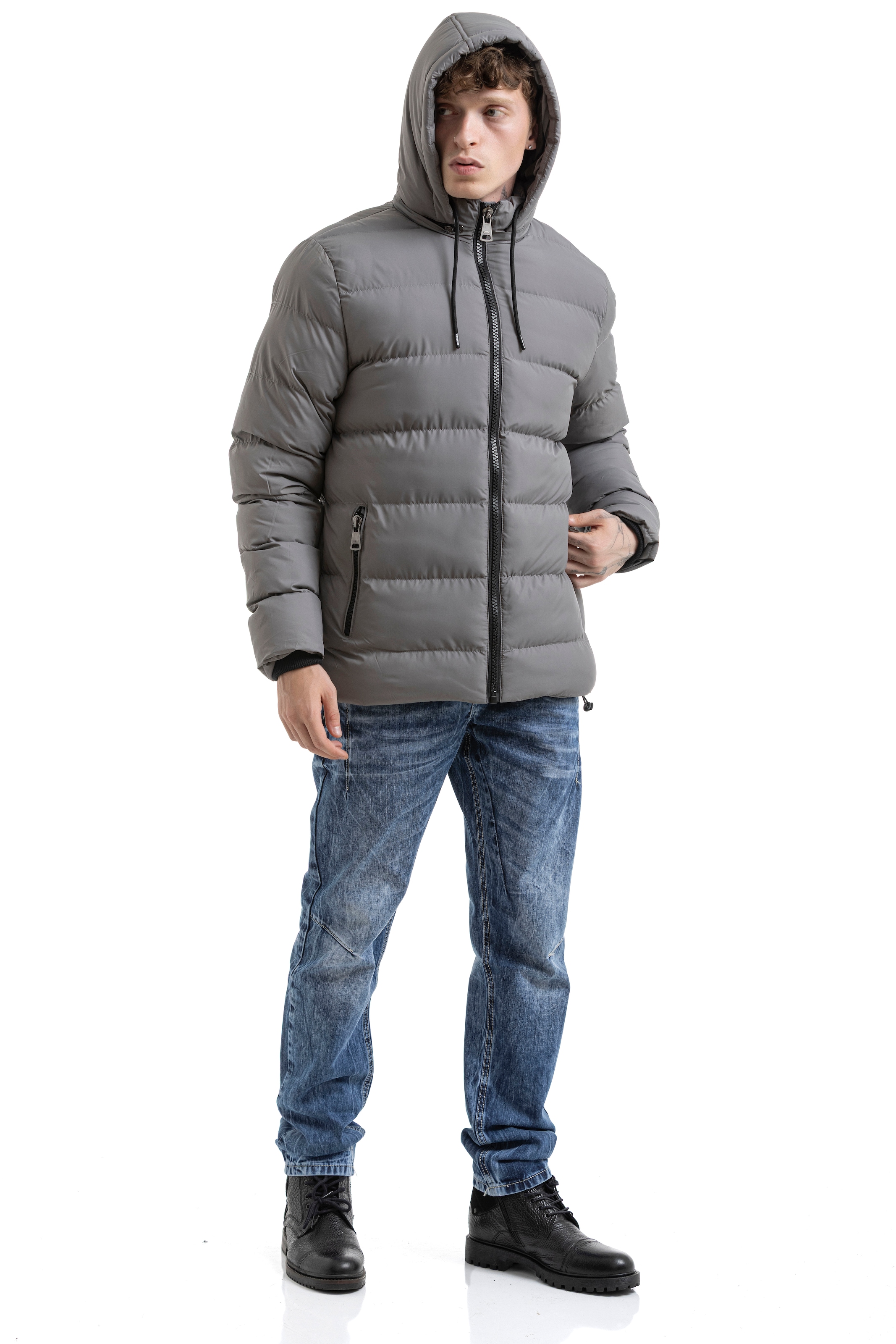 Cipo & Baxx Steppjacke mit Kapuze