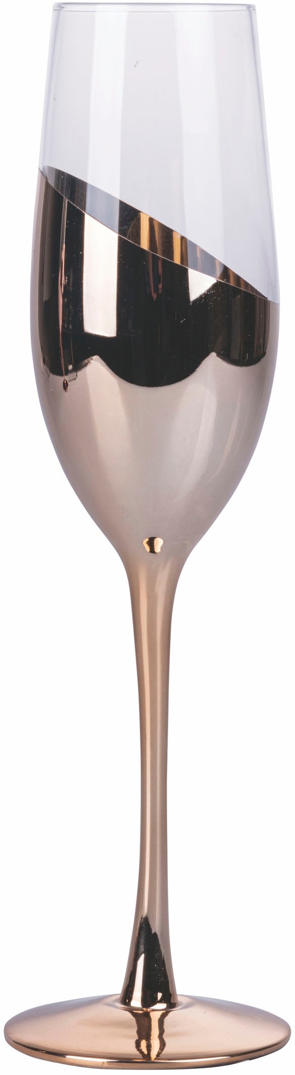 Villa d'Este Sektglas »Chic«, (Set, 4 tlg.), Gläser-Set, Sektflöten, 4-teilig, Inhalt 280 ml