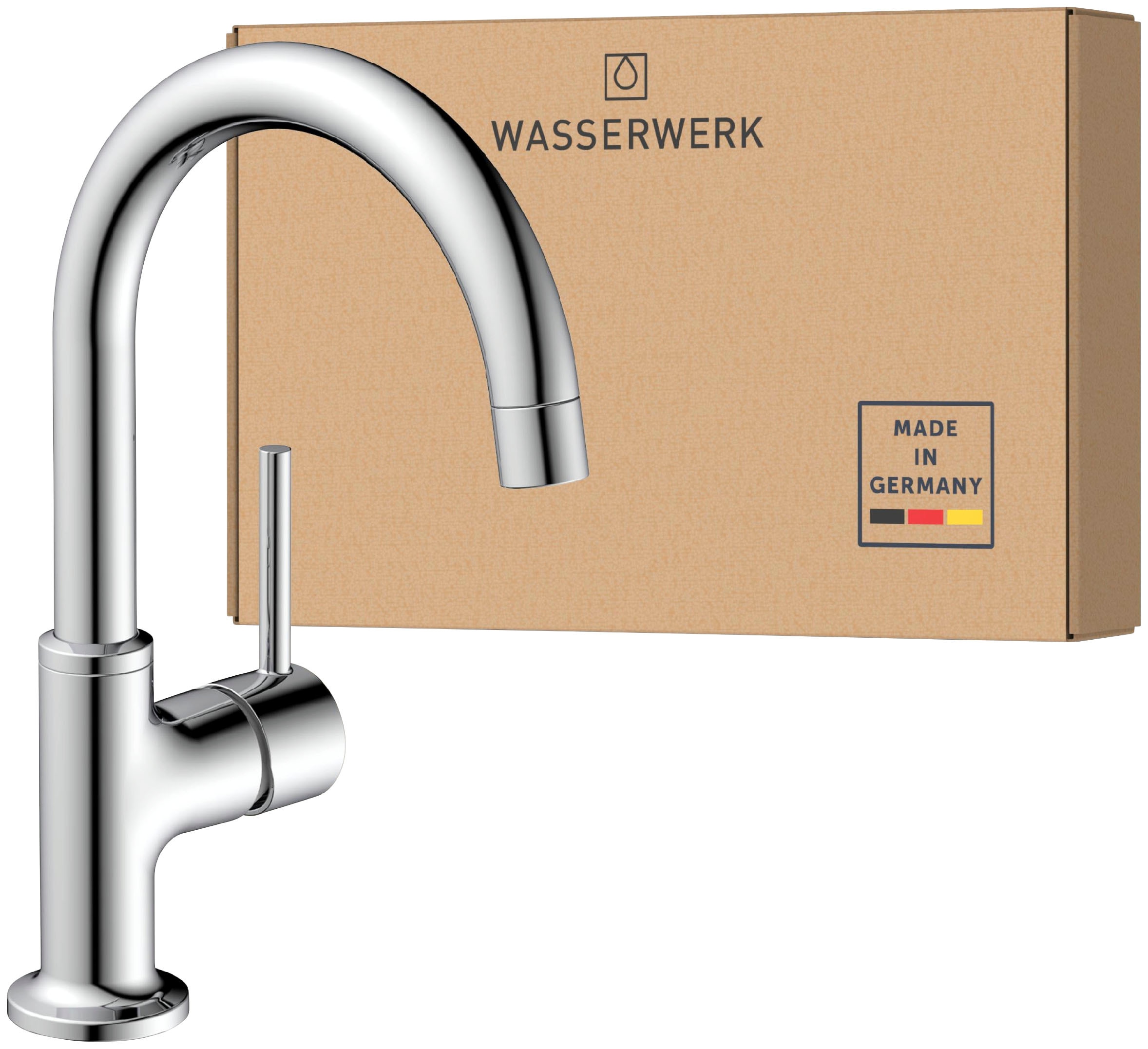 WASSERWERK Waschtischarmatur »WT 14«, inkl. Popup, 360° schwenkbar, geräusc günstig online kaufen