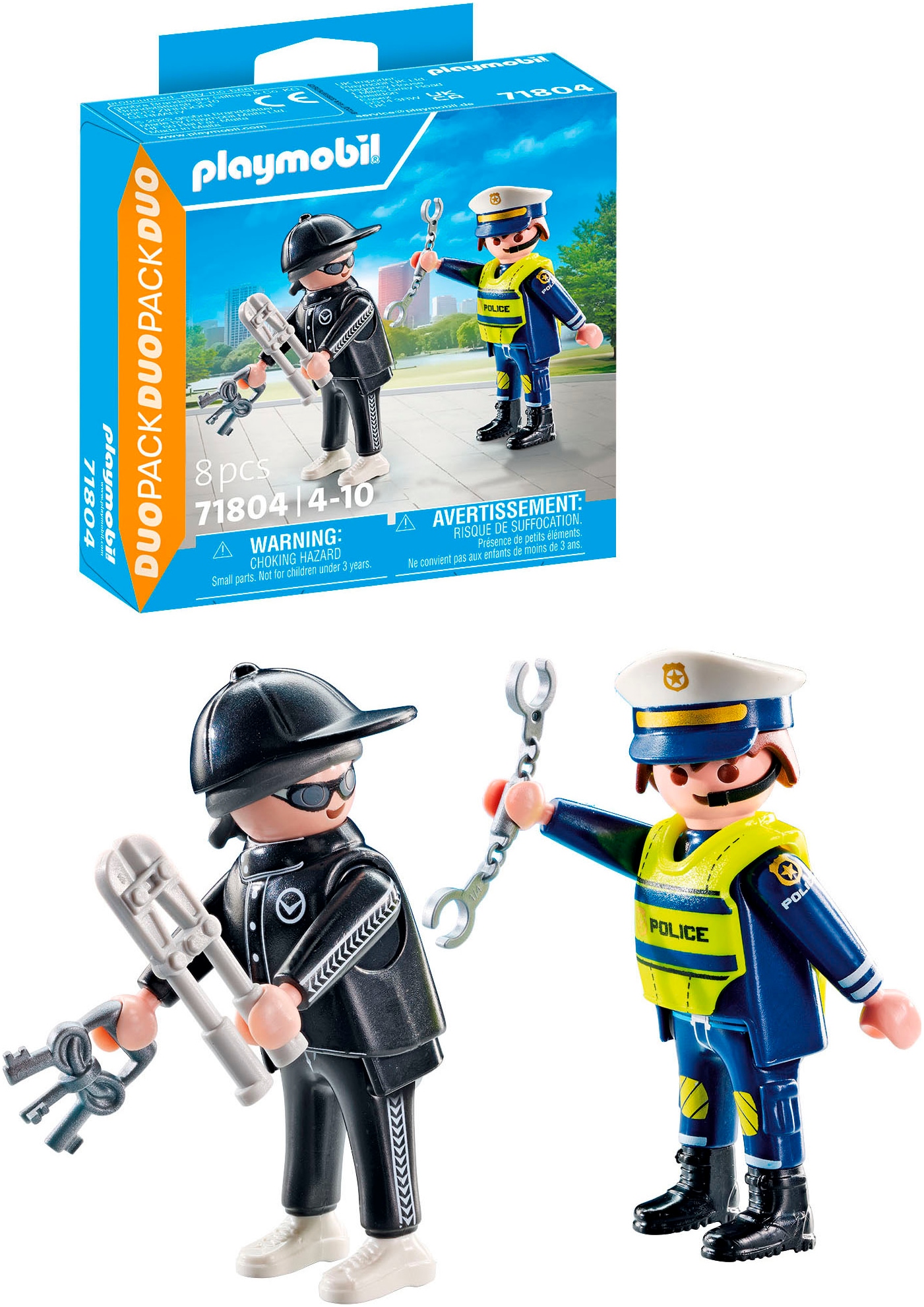 Playmobil® Konstruktions-Spielset »Polizist und Einbrecher (71804), Playmobil DuoPack« Made in Europe