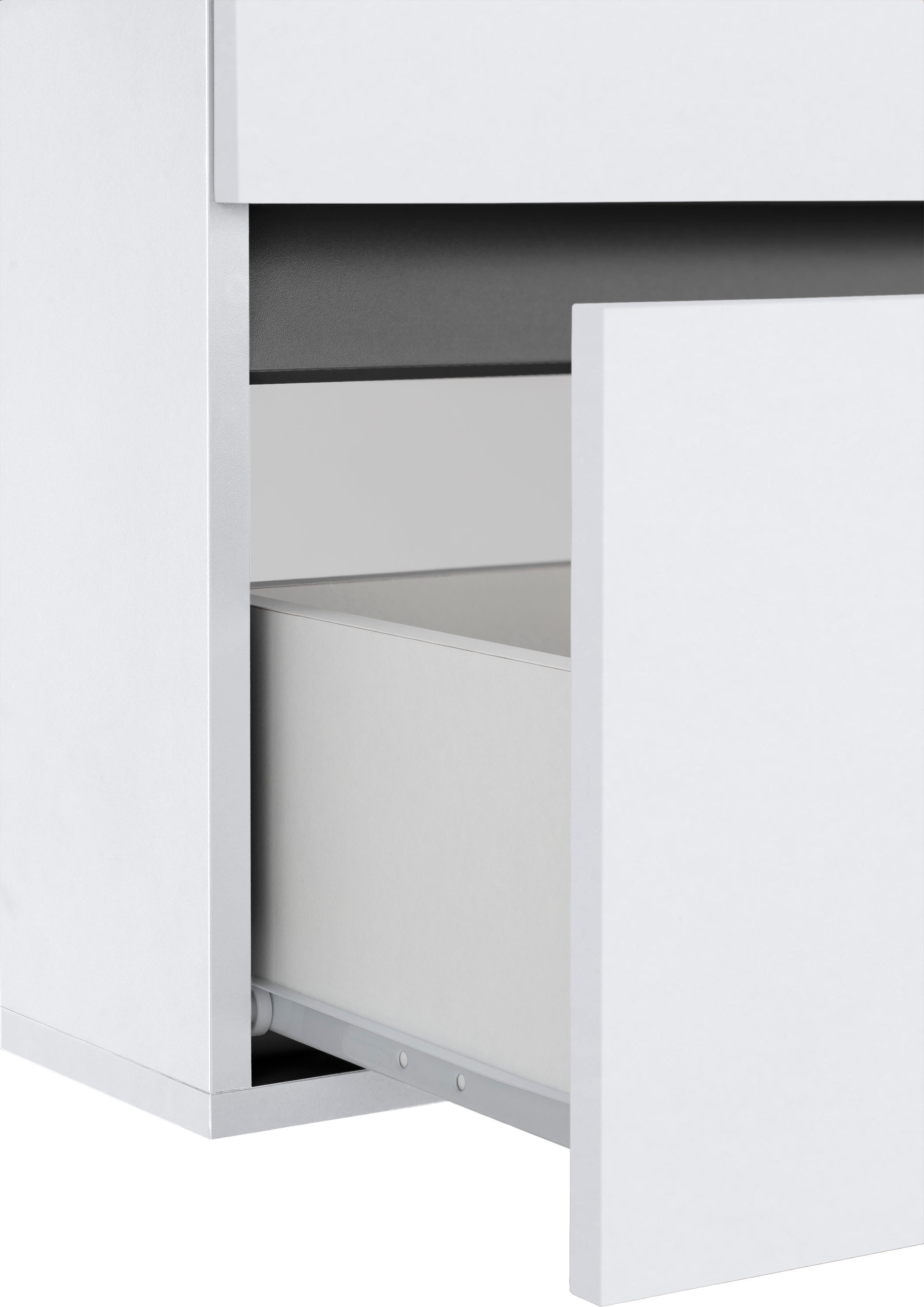 Home affaire Waschtisch »Wisla, Waschplatz, Badezimmerschrank«, Badmöbel für Wandmontage mit Klappe, Schublade und Keramik Waschbecken