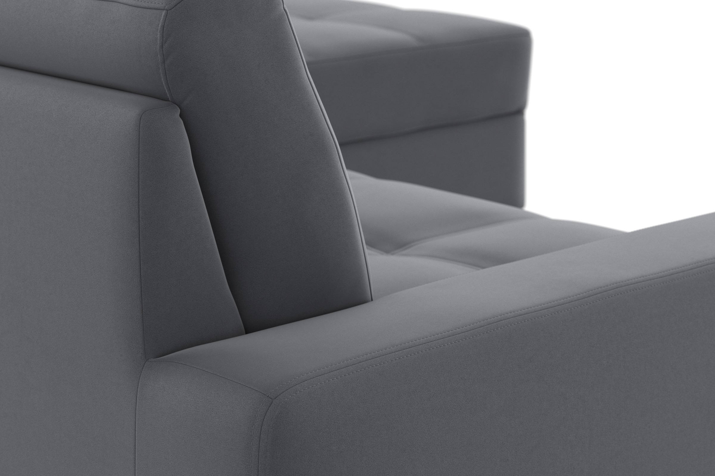 DOMO collection Ecksofa »Florentina zeitlos und elegant, Sitznähte als Designelement, L-Form«, wahlweise mit Bettfunktion, mit Kontrastnaht, Komfortsitzhöhe 47cm