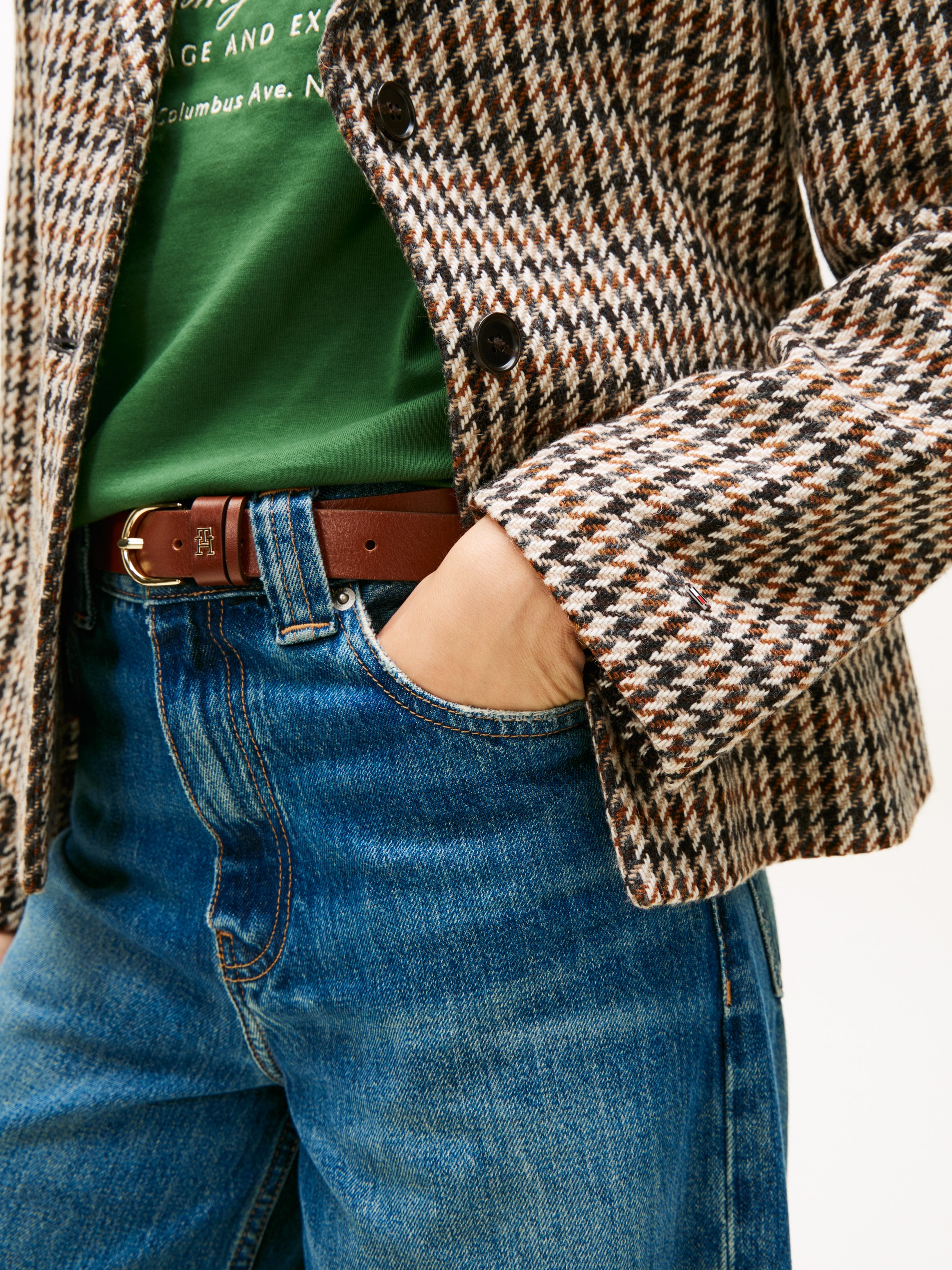 Tommy Hilfiger Kurzblazer »HERITAGE CHECK BLAZER« aus reiner Wolle