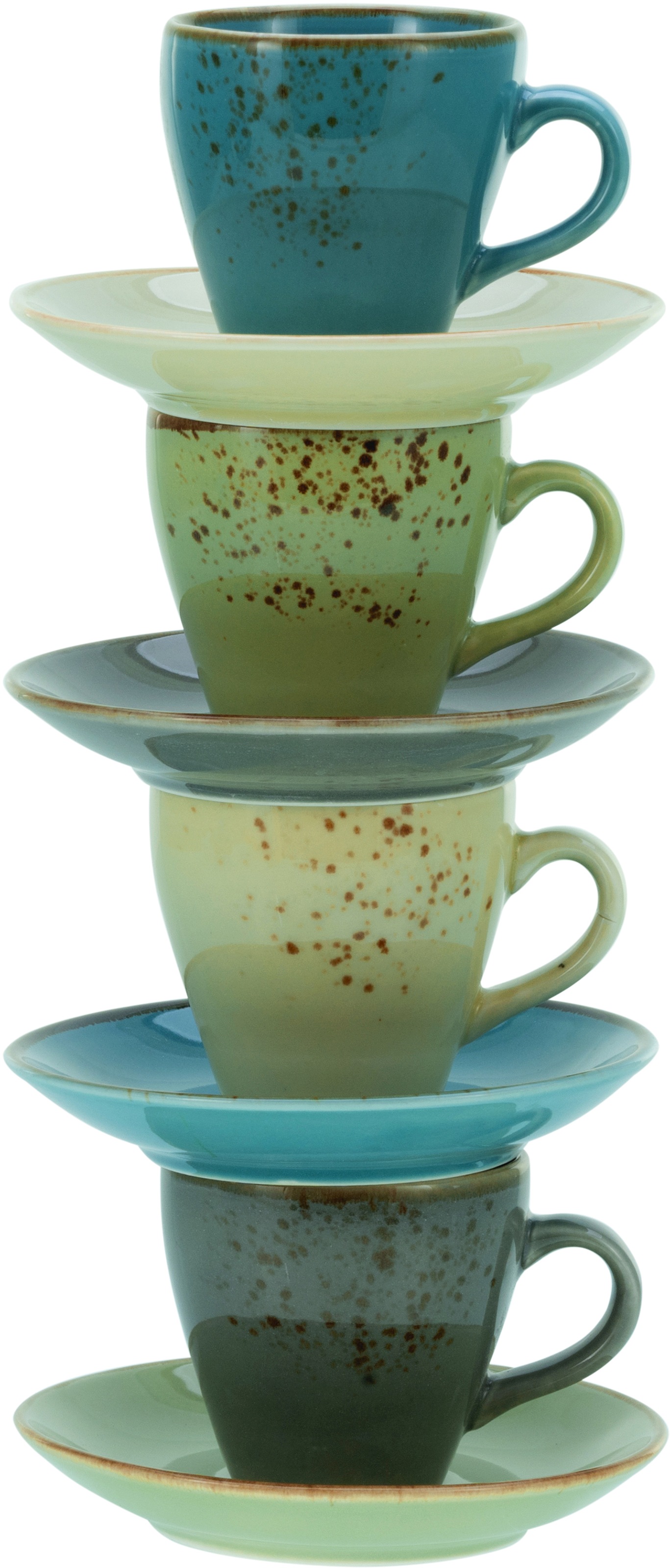 CreaTable Espressotasse »Kaffeetasse NATURE COLLECTION«, (Set, 8 tlg.), Tas günstig online kaufen