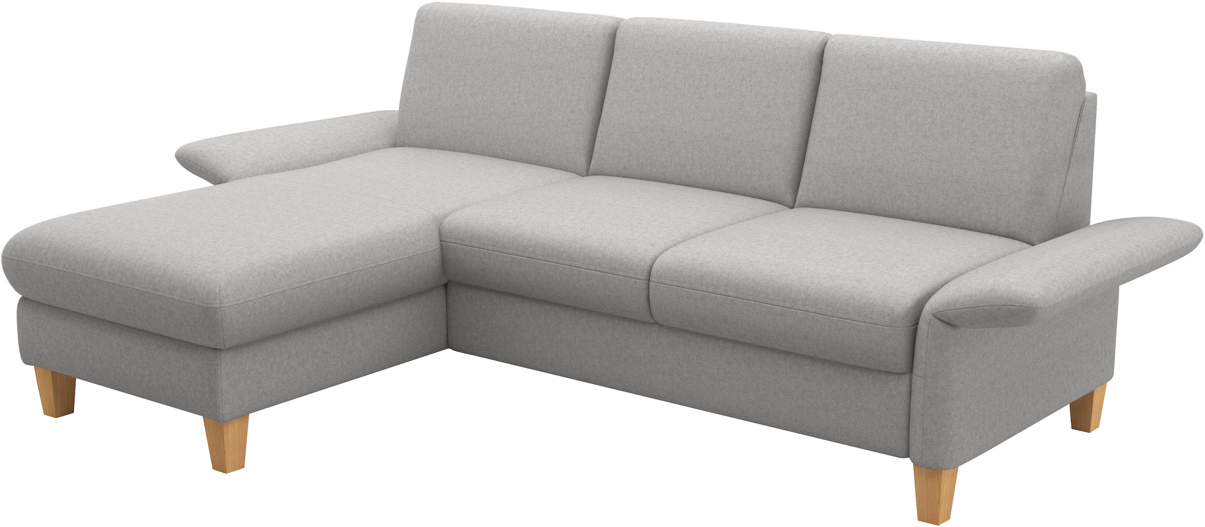 Home affaire Ecksofa »Rochelle«, wahlweise mit Armlverstellung, Klappbett mit Rollen & Bettkasten